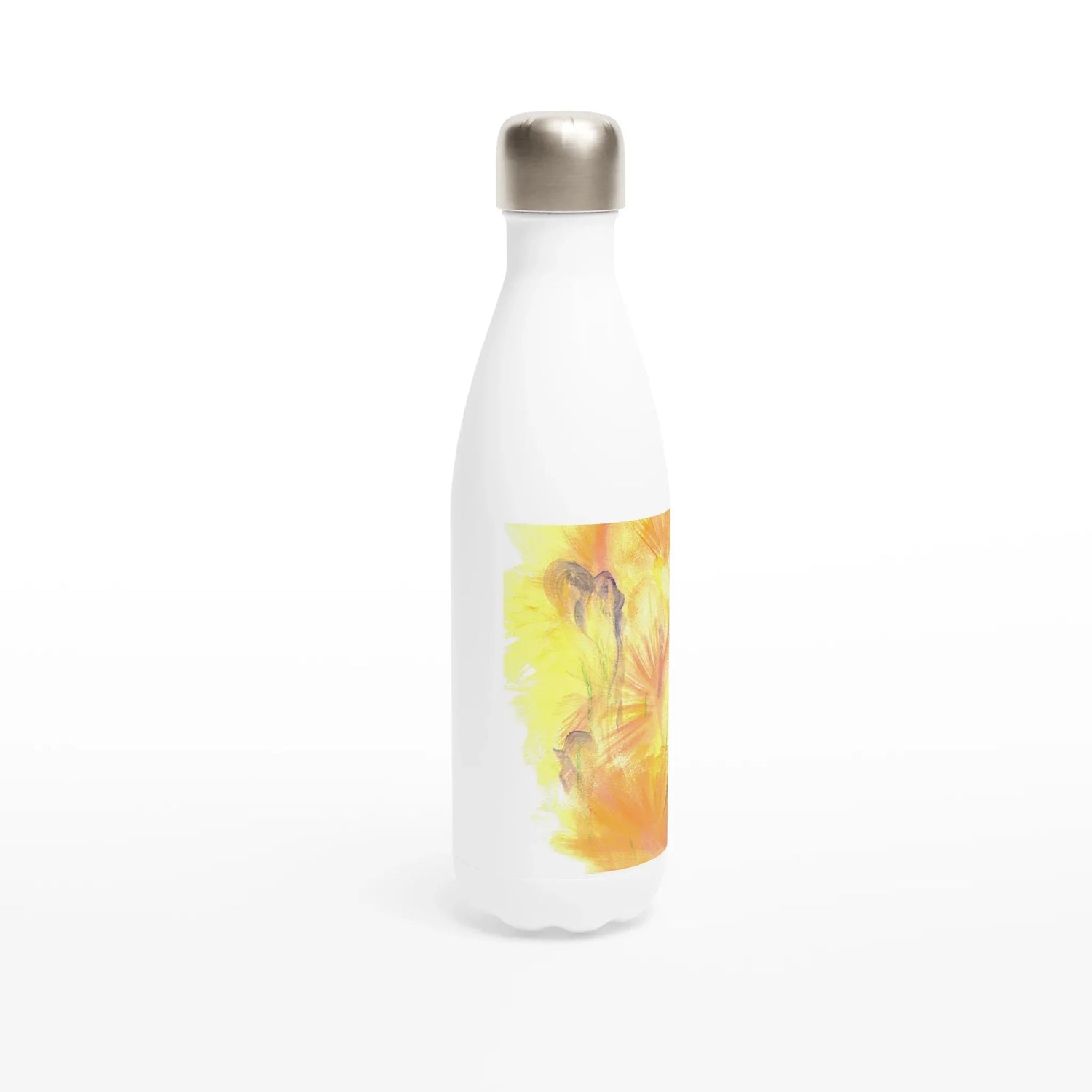 Bouteille isotherme en acier inoxydable 500 ml – Design artistique exclusif Sun Whisper - Laure Leprince - Artiste Peintre