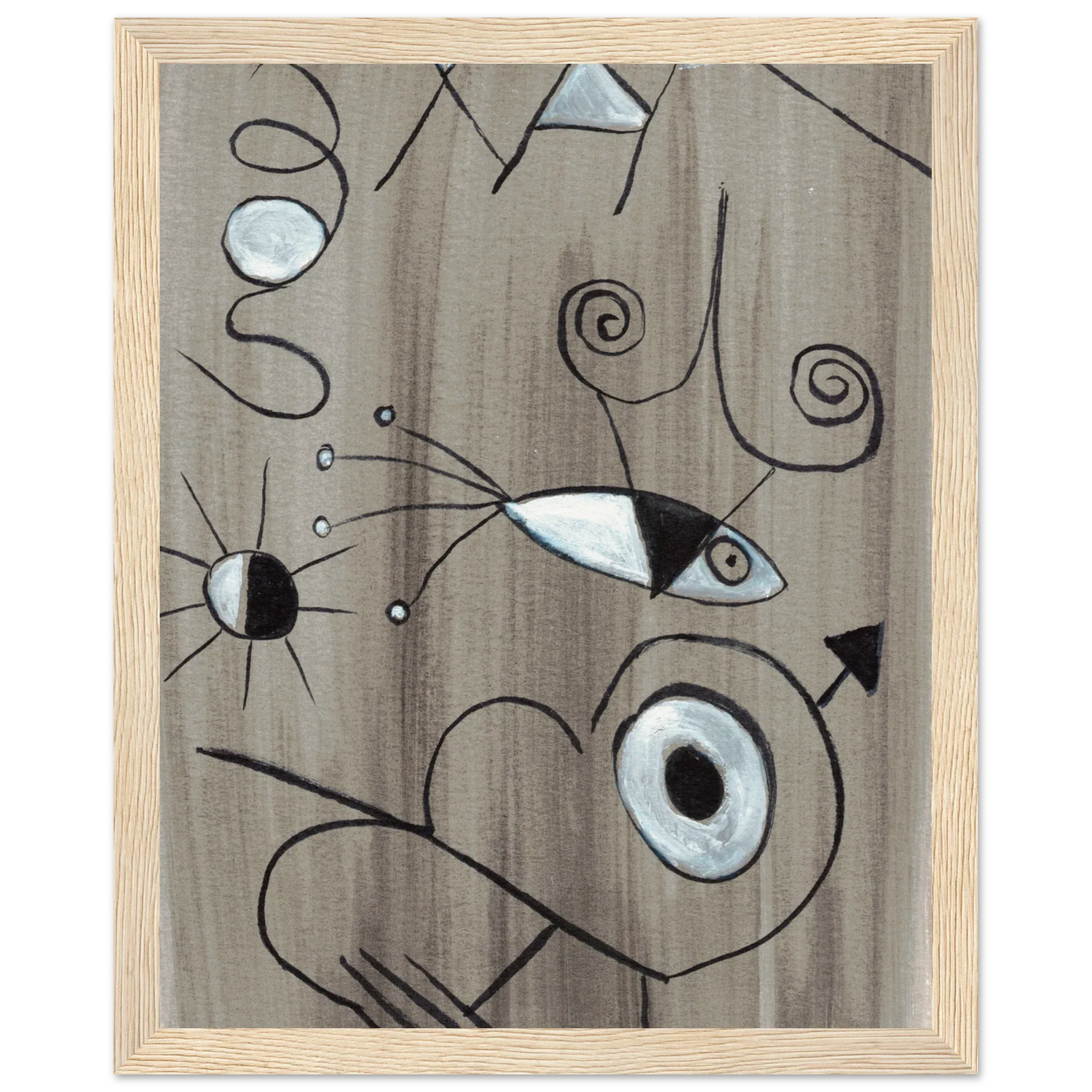 Affiche encadrée bois | Papier mat qualité musée | Aquarelle originale Laure Leprince - Laure Leprince - Artiste Peintre