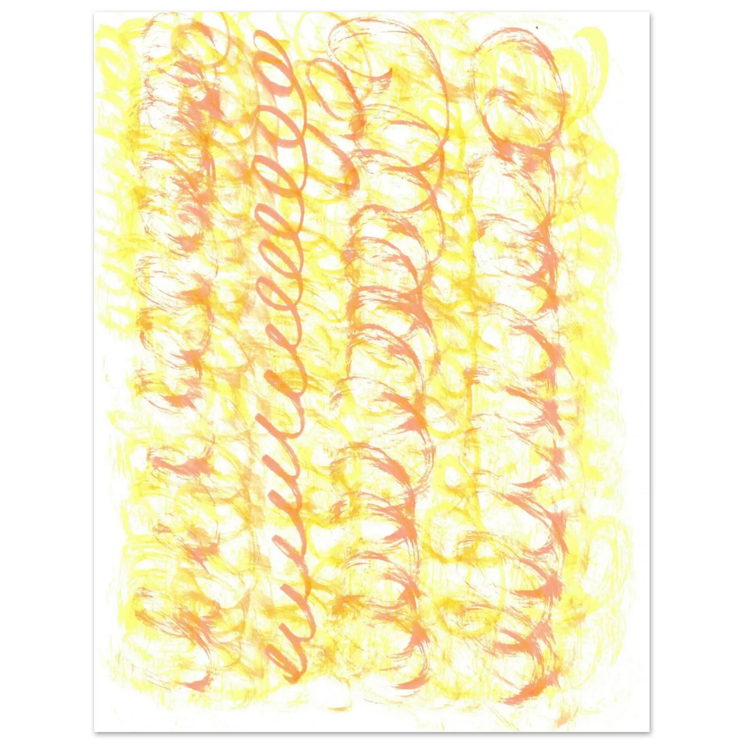 Sun-Kissed Abstract Swirls: Premium Matte Paper Poster - Vibrant Aquarelle Art for Any Space - Laure Leprince - Artiste Peintre