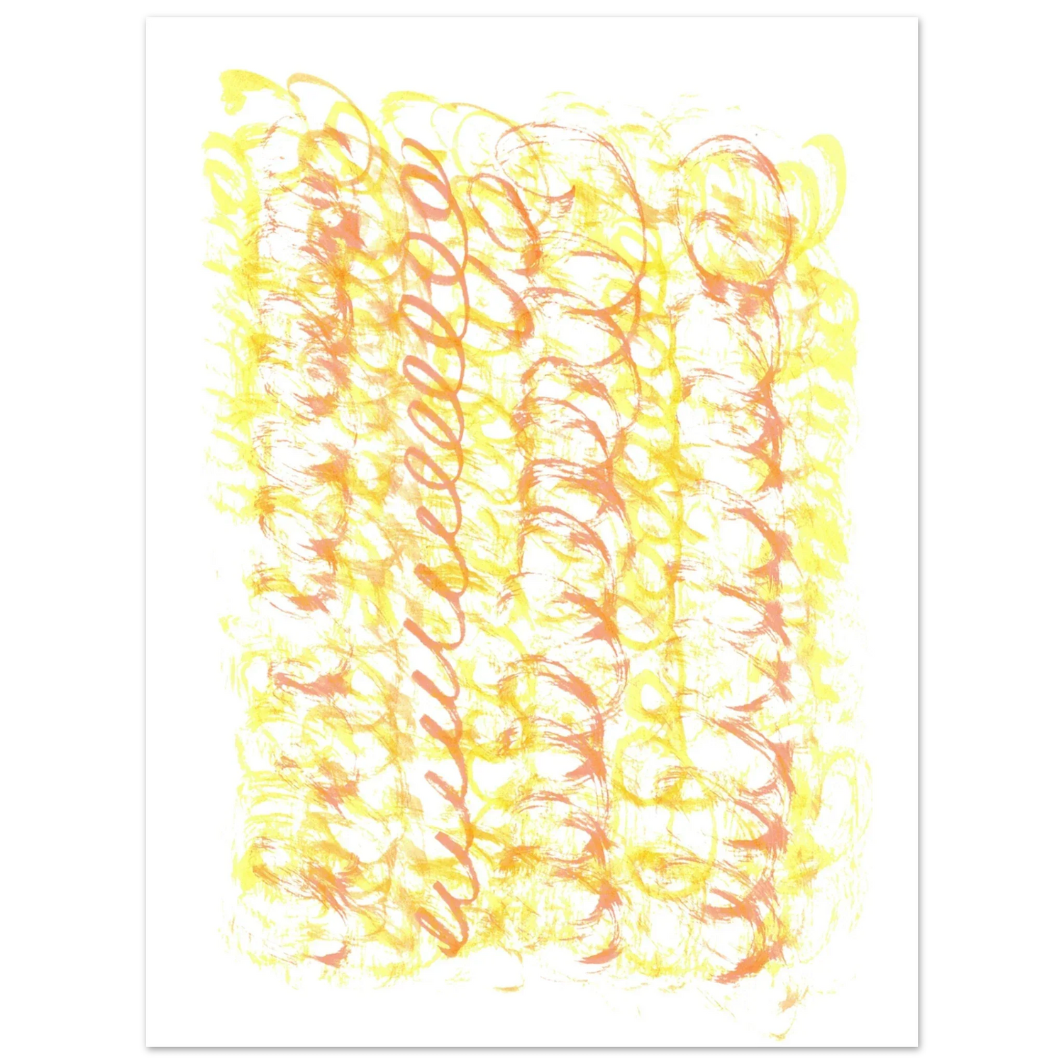 Affiche premium sur papier mat Yellow Waves – Art mural de qualité supérieure - Laure Leprince - Artiste Peintre