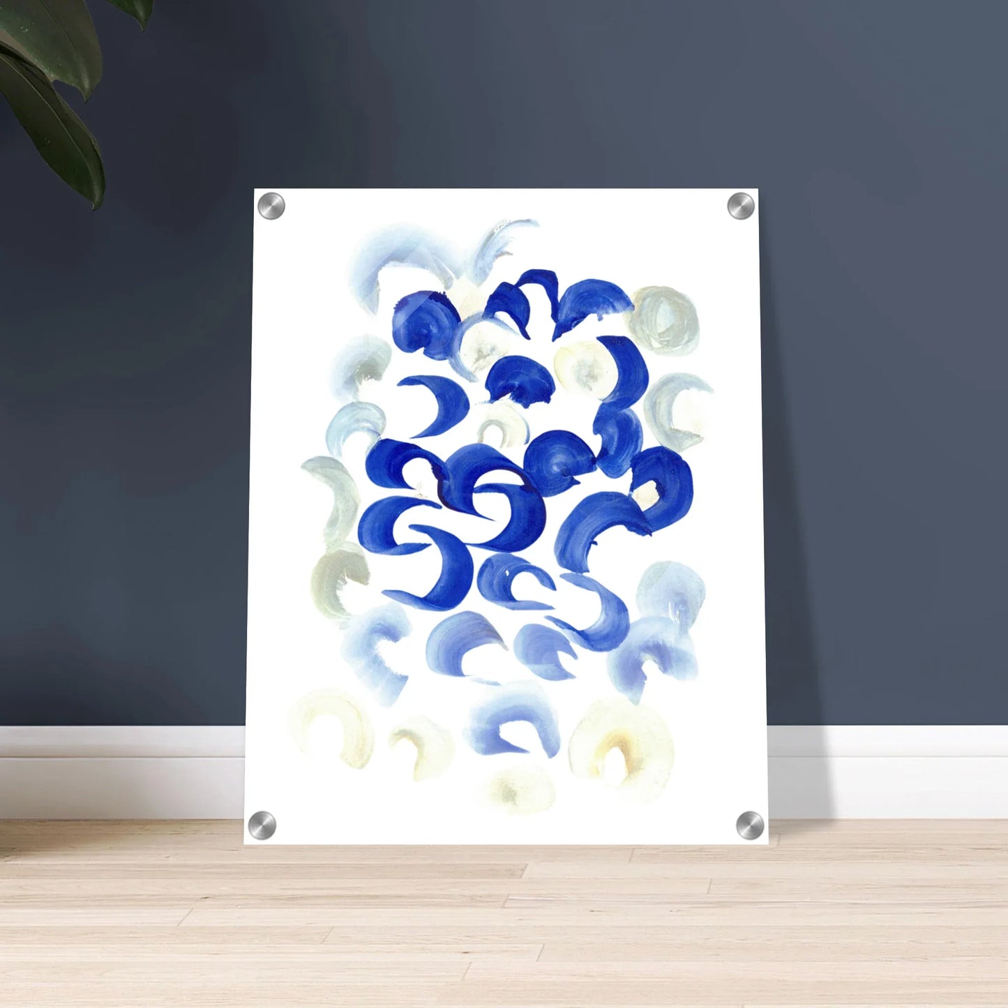 Impression sur acrylique brillante Blue Swirls | Art contemporain par Laure Leprince - Laure Leprince - Artiste Peintre