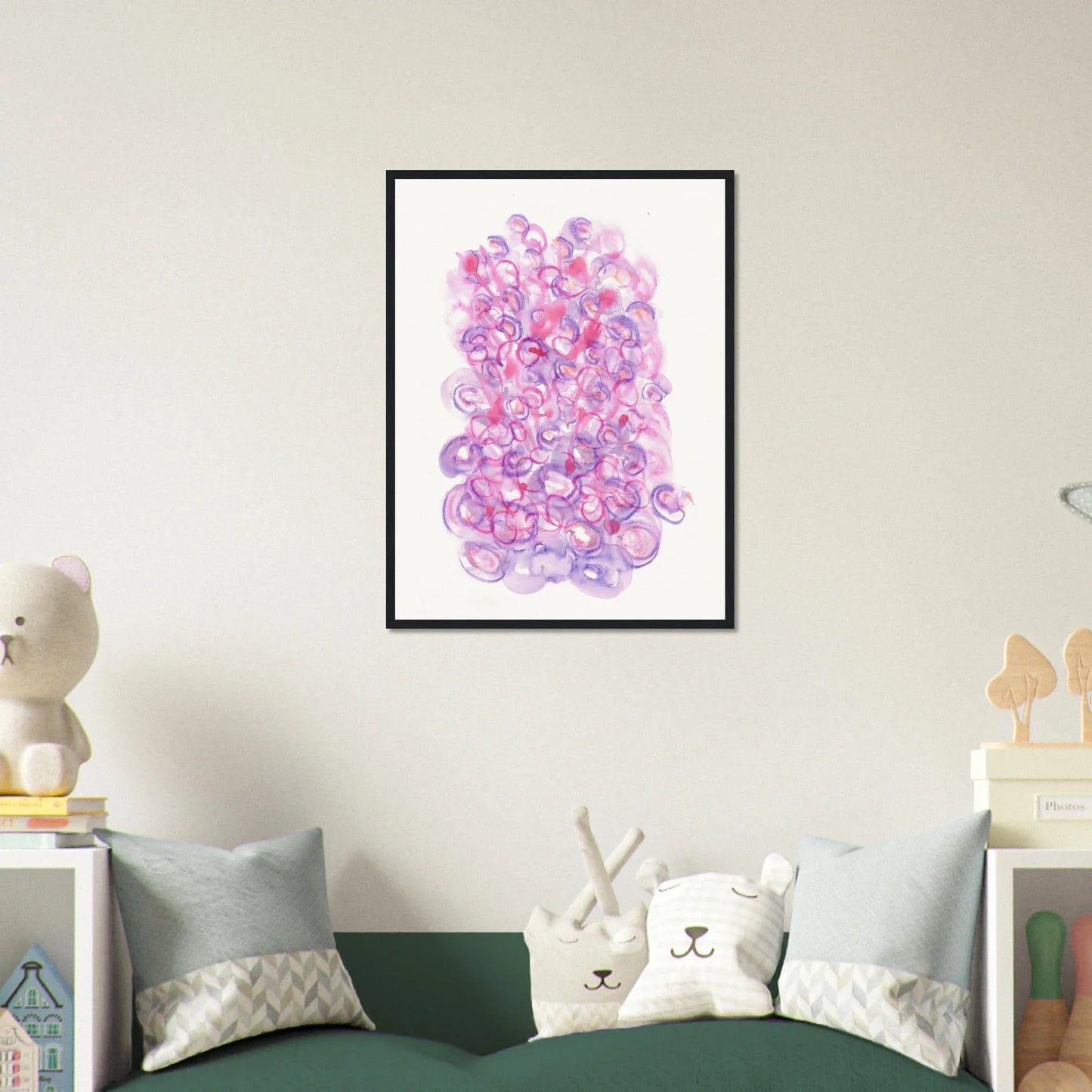Affiche Encadrée Museum-Quality Matte Paper Wooden Framed Floraison Intime - Laure Leprince - Artiste Peintre