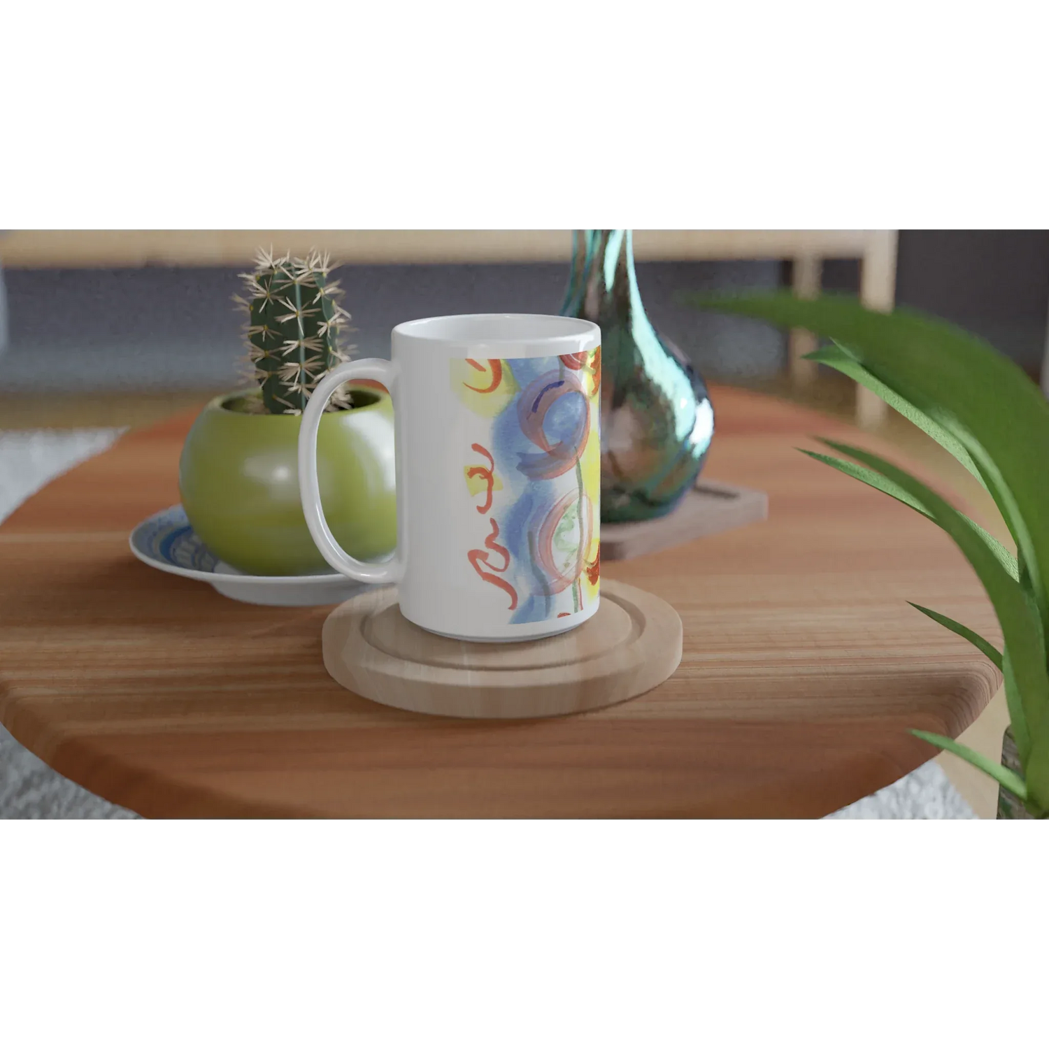 Mug en céramique blanche 44 Urban Parade – Grand format, design et qualité durable - Laure Leprince - Artiste Peintre