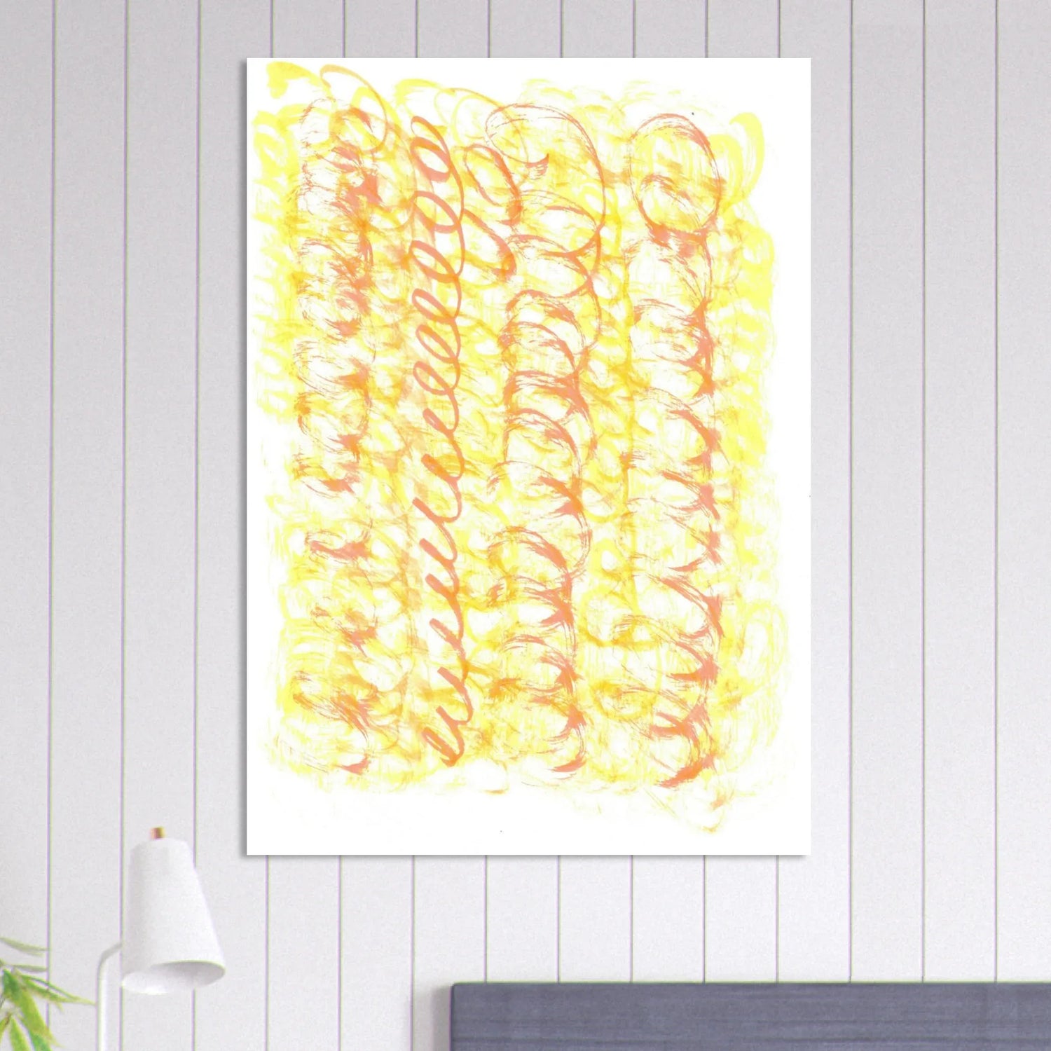 Sun-Kissed Abstract Swirls: Premium Matte Paper Poster - Vibrant Aquarelle Art for Any Space - Laure Leprince - Artiste Peintre