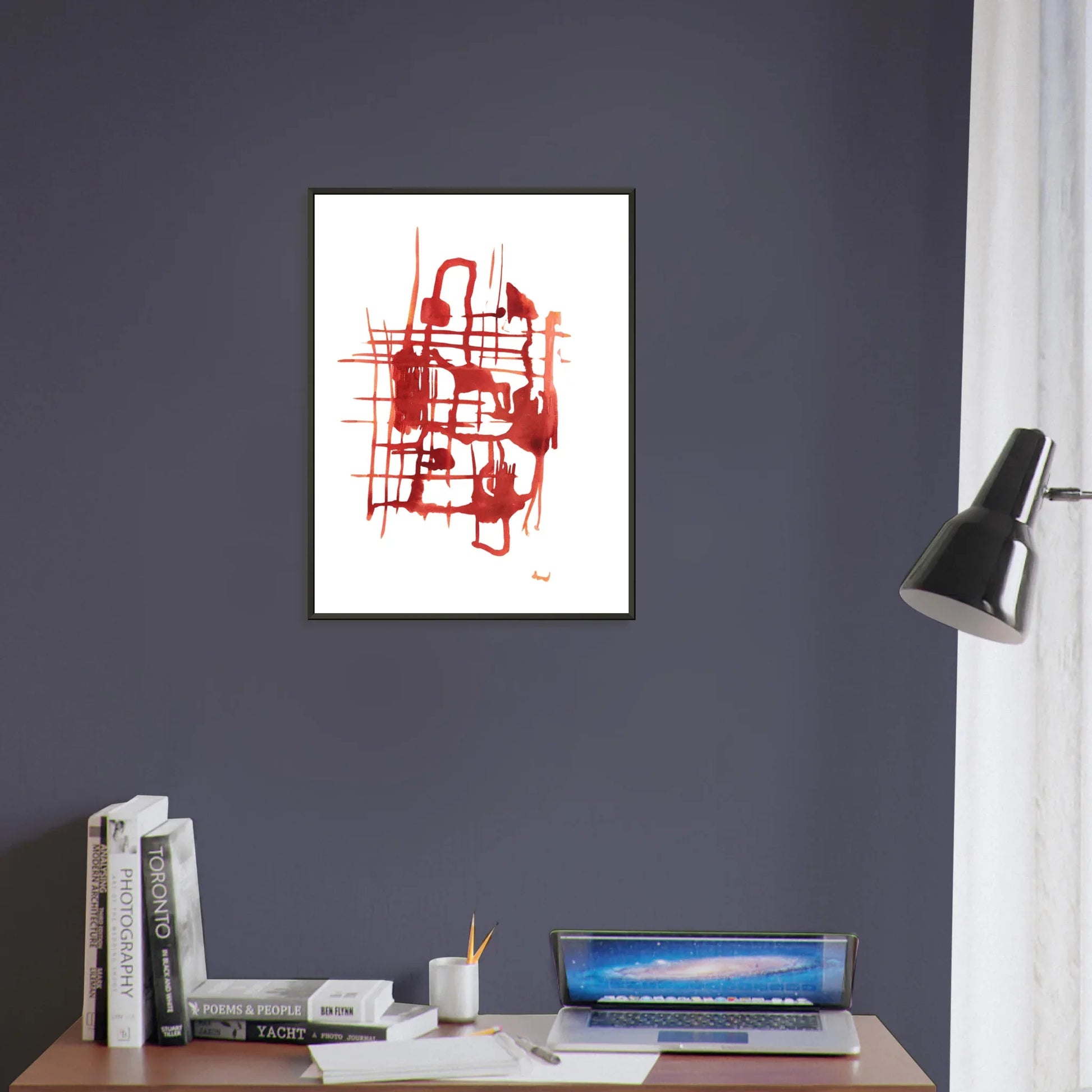 Classic Semi-Glossy Paper Metal Framed Poster Solar Frame - Laure Leprince - Artiste Peintre