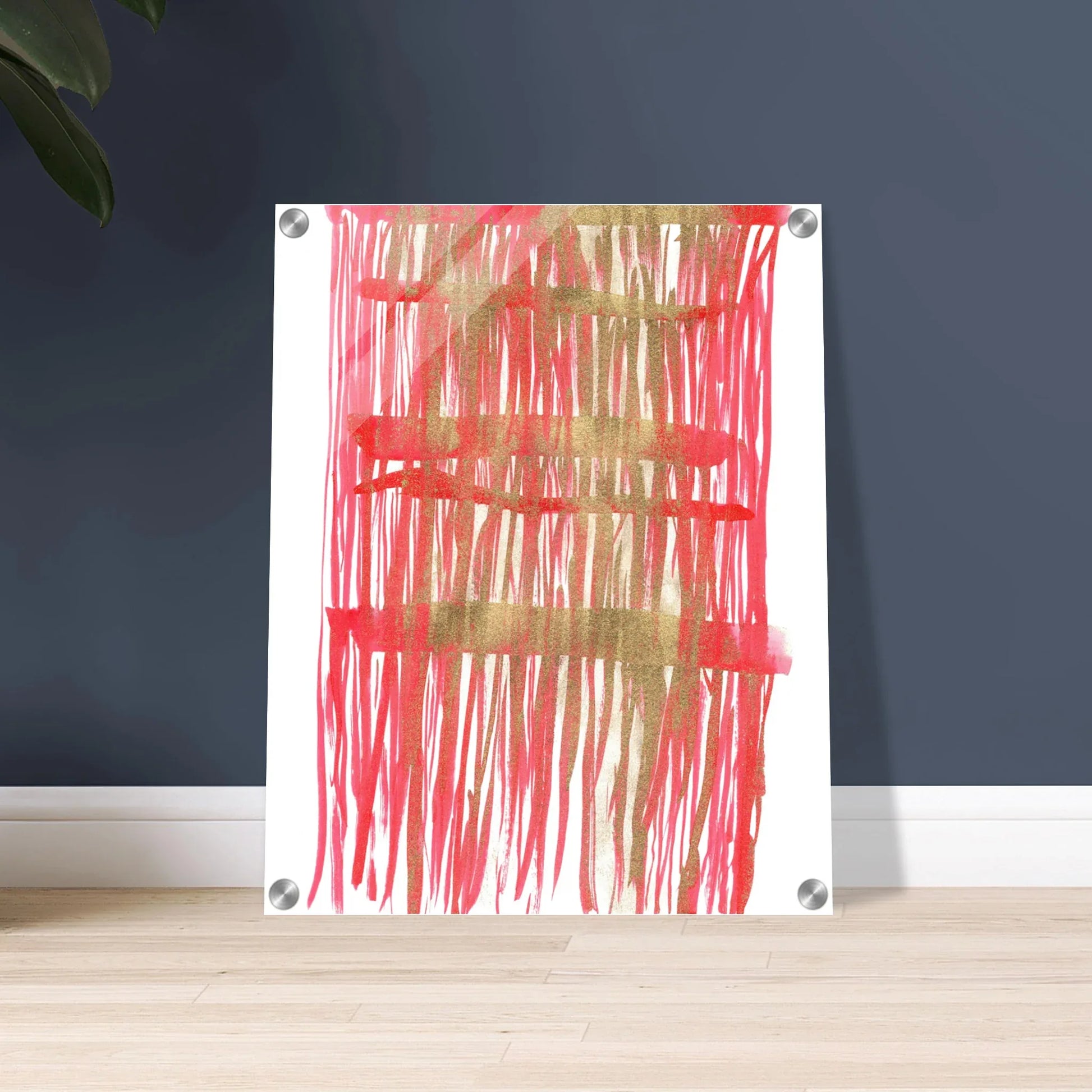 Impression sur acrylique brillante Red Waves | Art contemporain par Laure Leprince - Laure Leprince - Artiste Peintre