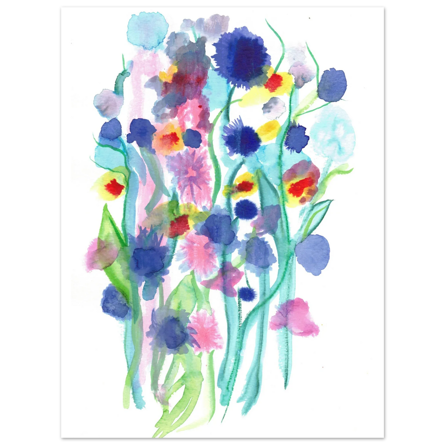 Affiche premium sur papier mat Jardin Chromatique – Art mural de qualité supérieure - Laure Leprince - Artiste Peintre