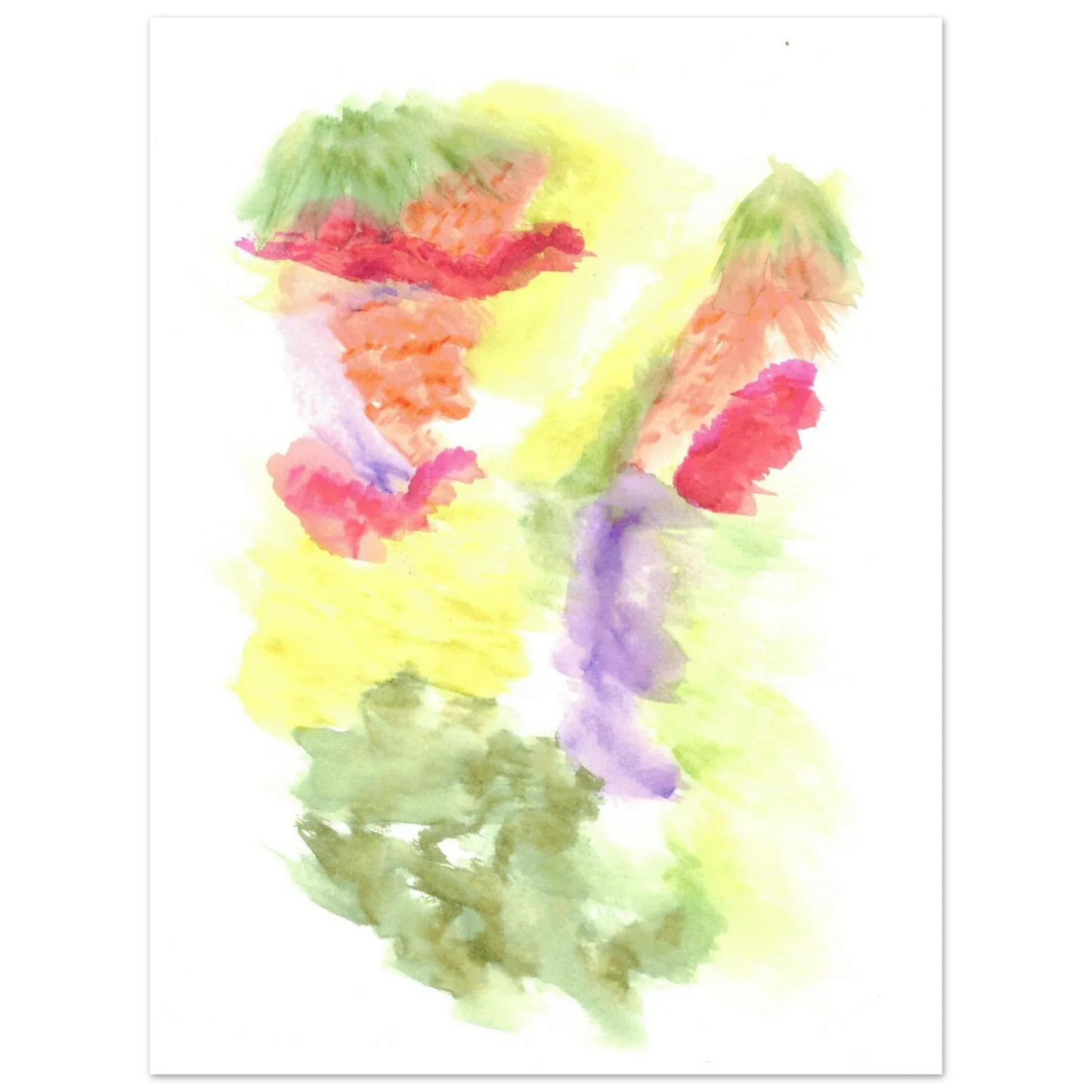 Premium Matte Paper Poster Aquarelle Originale RDJ3-1 - Laure Leprince - Artiste Peintre