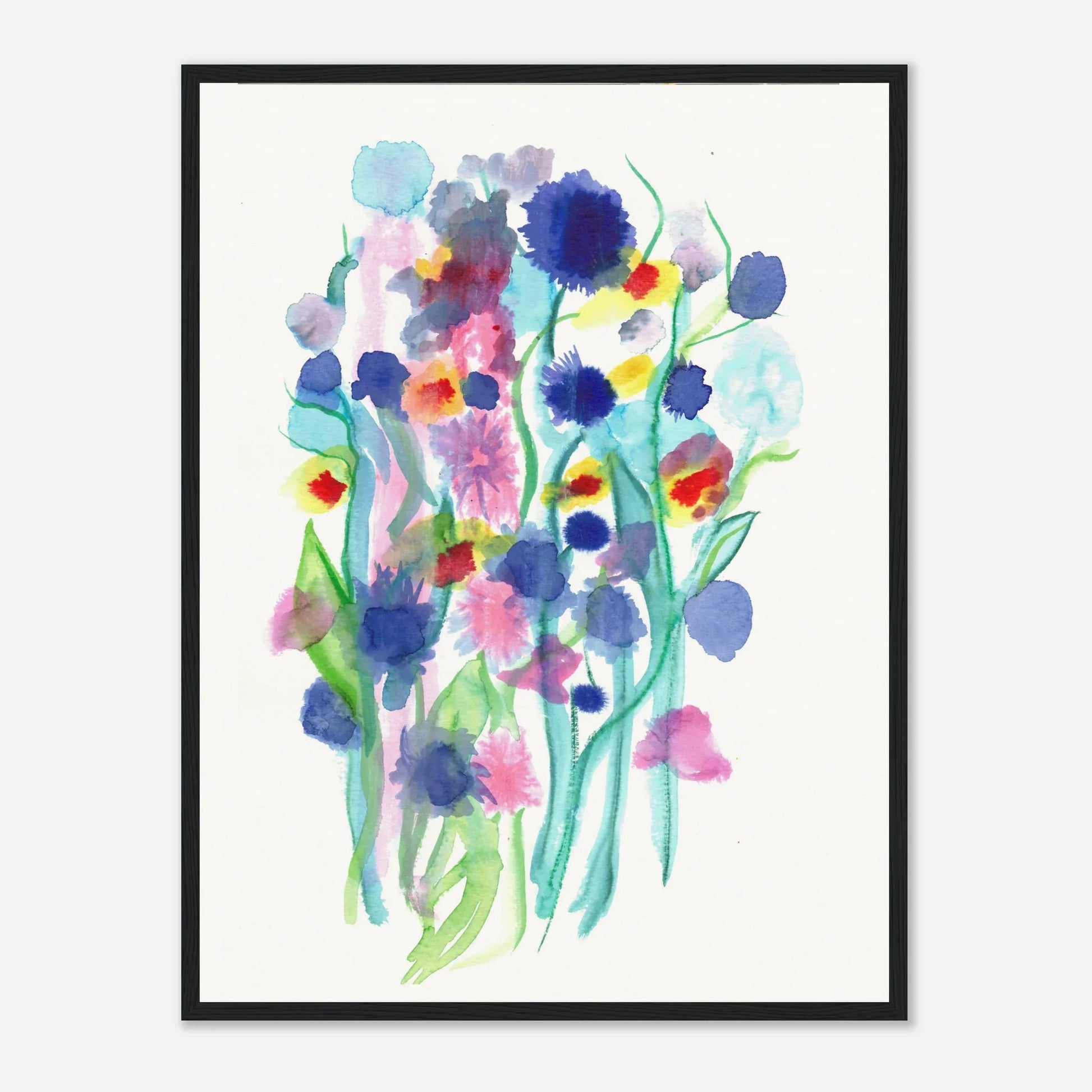 Affiche Encadrée Museum-Quality Matte Paper Wooden Framed Jardin Chromatique - Laure Leprince - Artiste Peintre