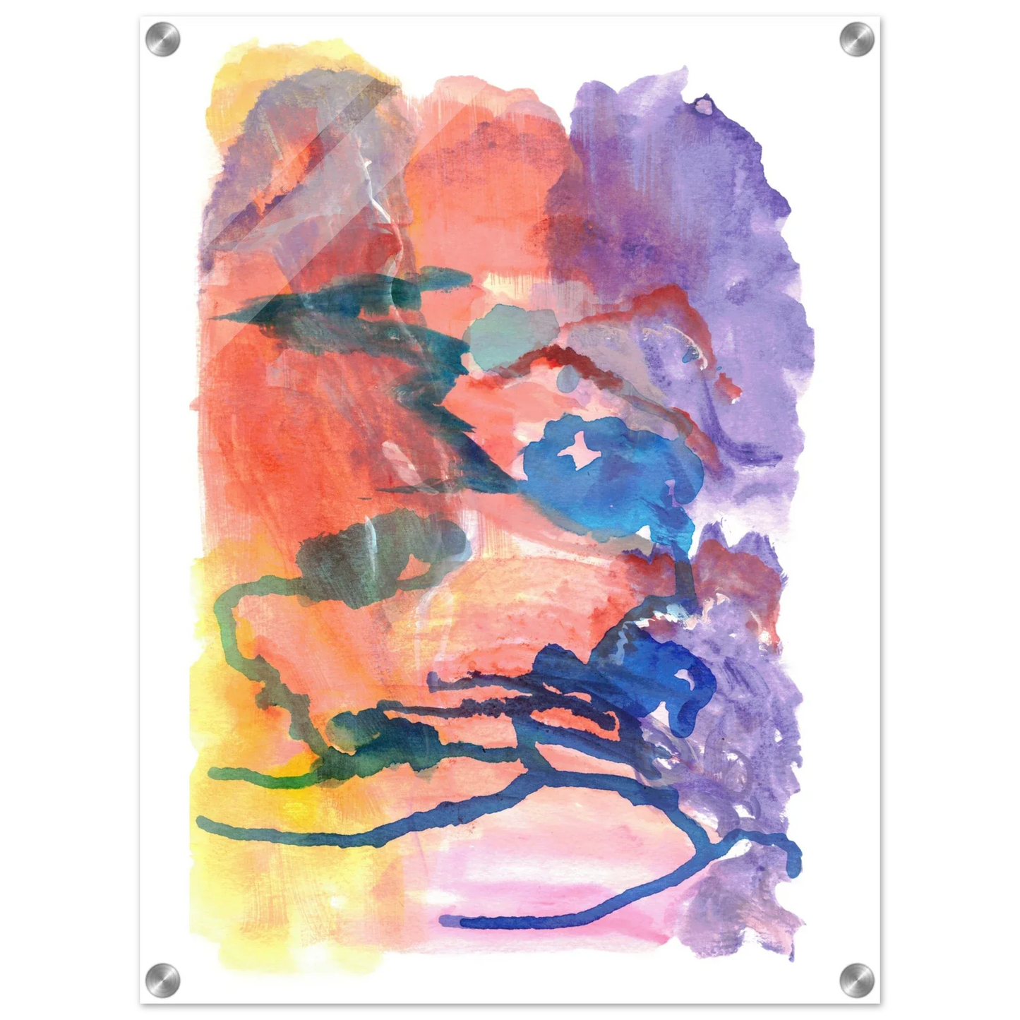 Impression sur acrylique brillante Neon Mirage| Art contemporain par Laure Leprince - Laure Leprince - Artiste Peintre