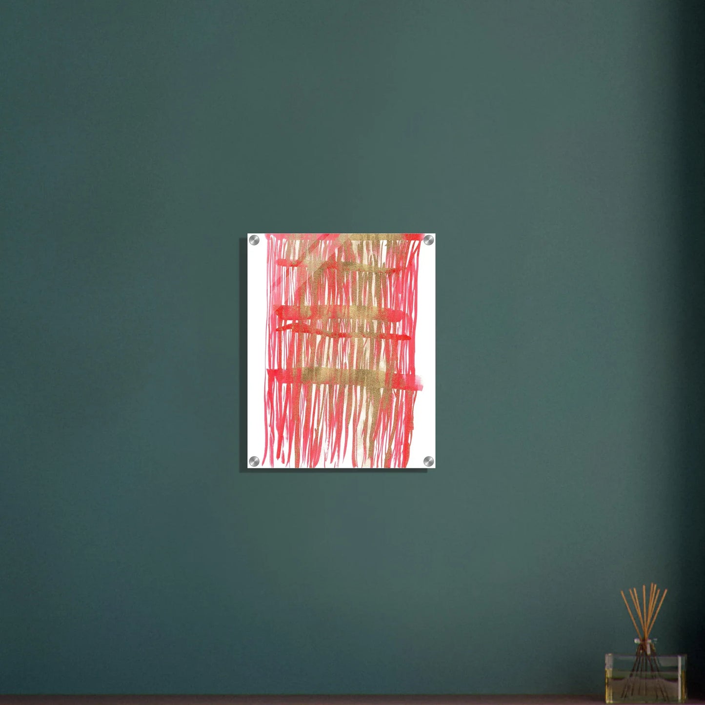 Impression sur acrylique brillante Red Waves | Art contemporain par Laure Leprince - Laure Leprince - Artiste Peintre