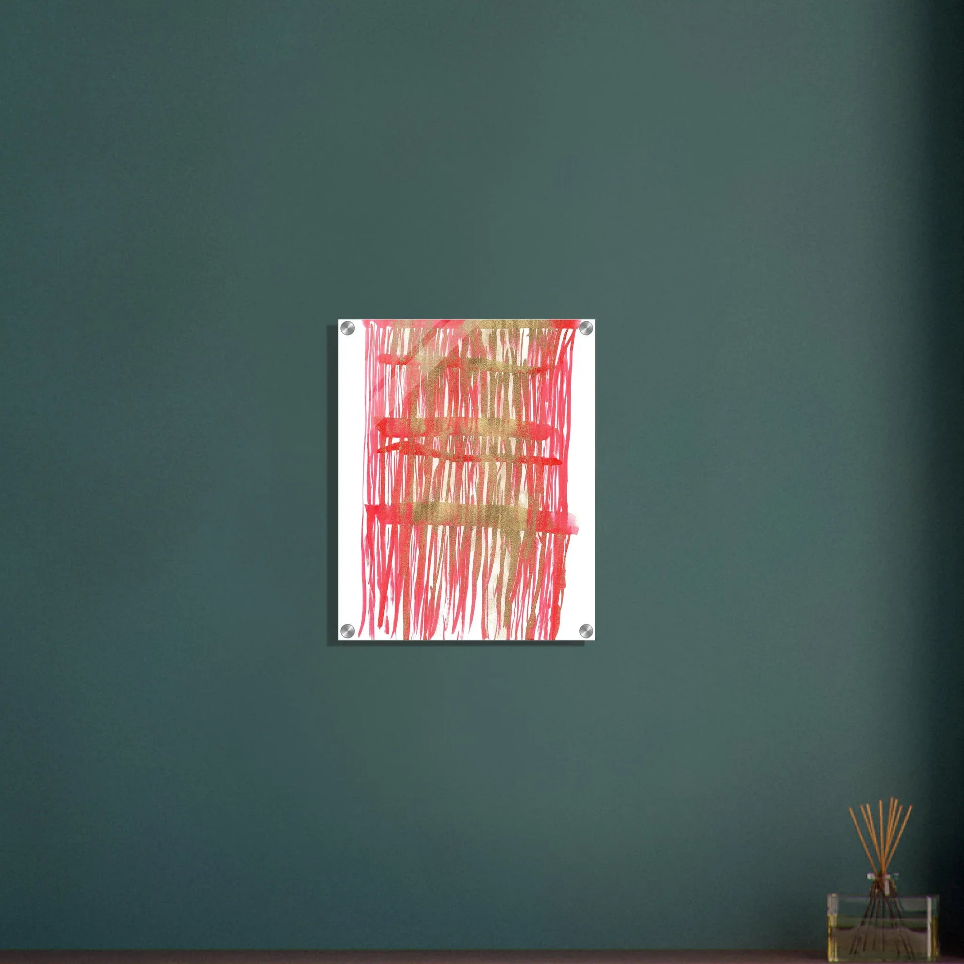 Impression sur acrylique brillante Red Waves | Art contemporain par Laure Leprince - Laure Leprince - Artiste Peintre