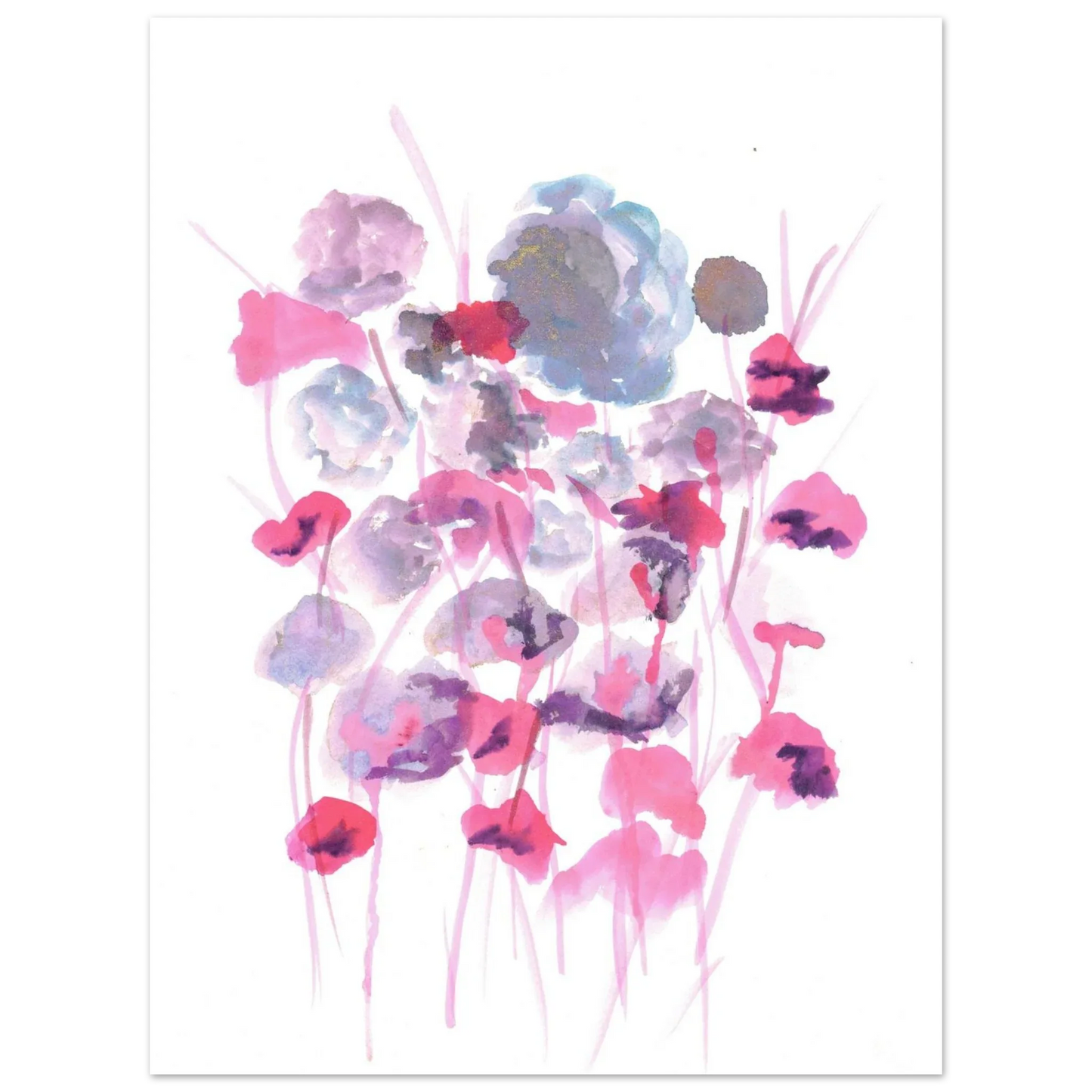 Premium Matte Paper Poster Aquarelle Originale RDJ3-12 - Laure Leprince - Artiste Peintre