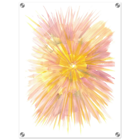 Impression sur acrylique brillante Solar Bloom | Art contemporain par Laure Leprince - Laure Leprince - Artiste Peintre