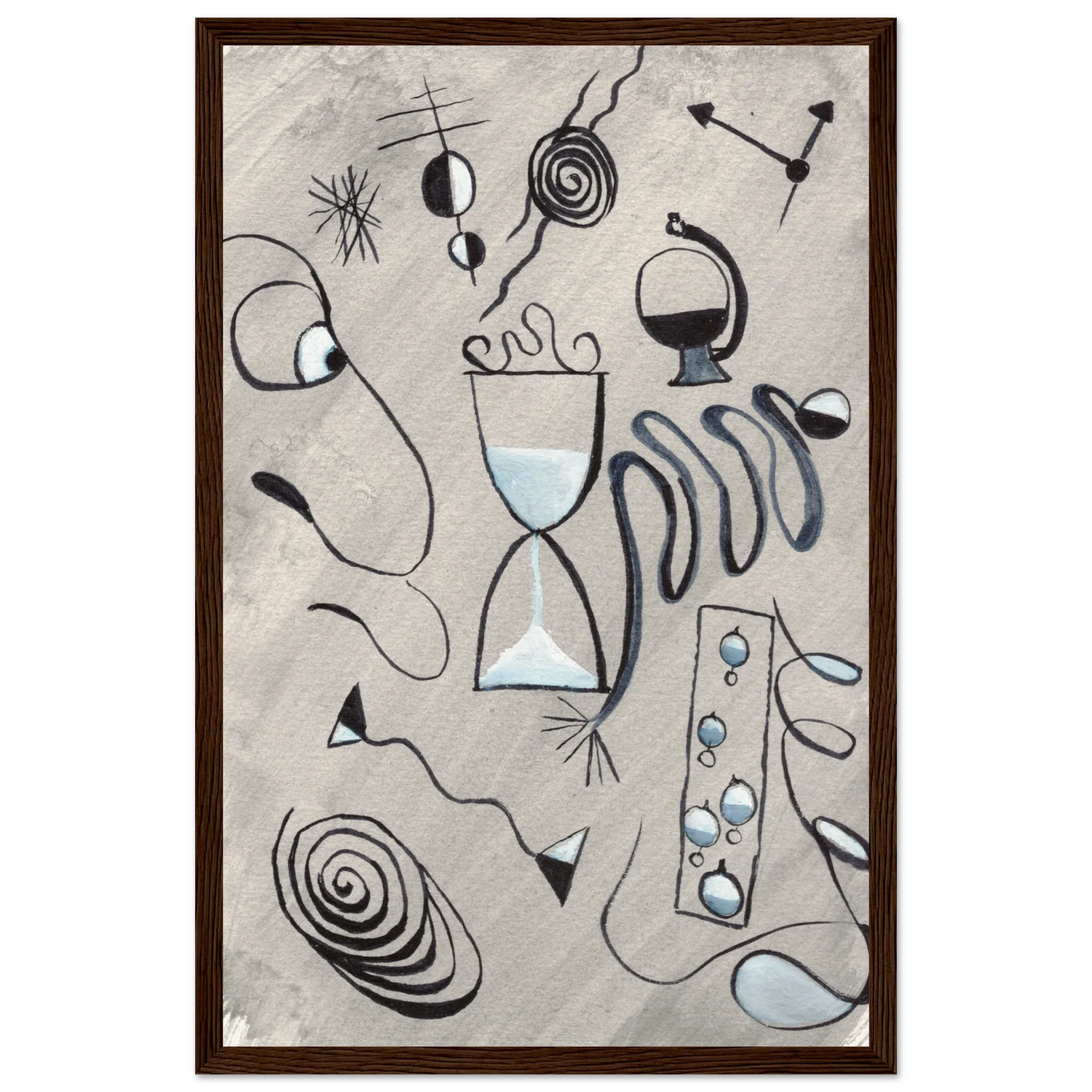 Affiche encadrée bois | Papier mat qualité musée | Aquarelle originale Laure Leprince - Laure Leprince - Artiste Peintre