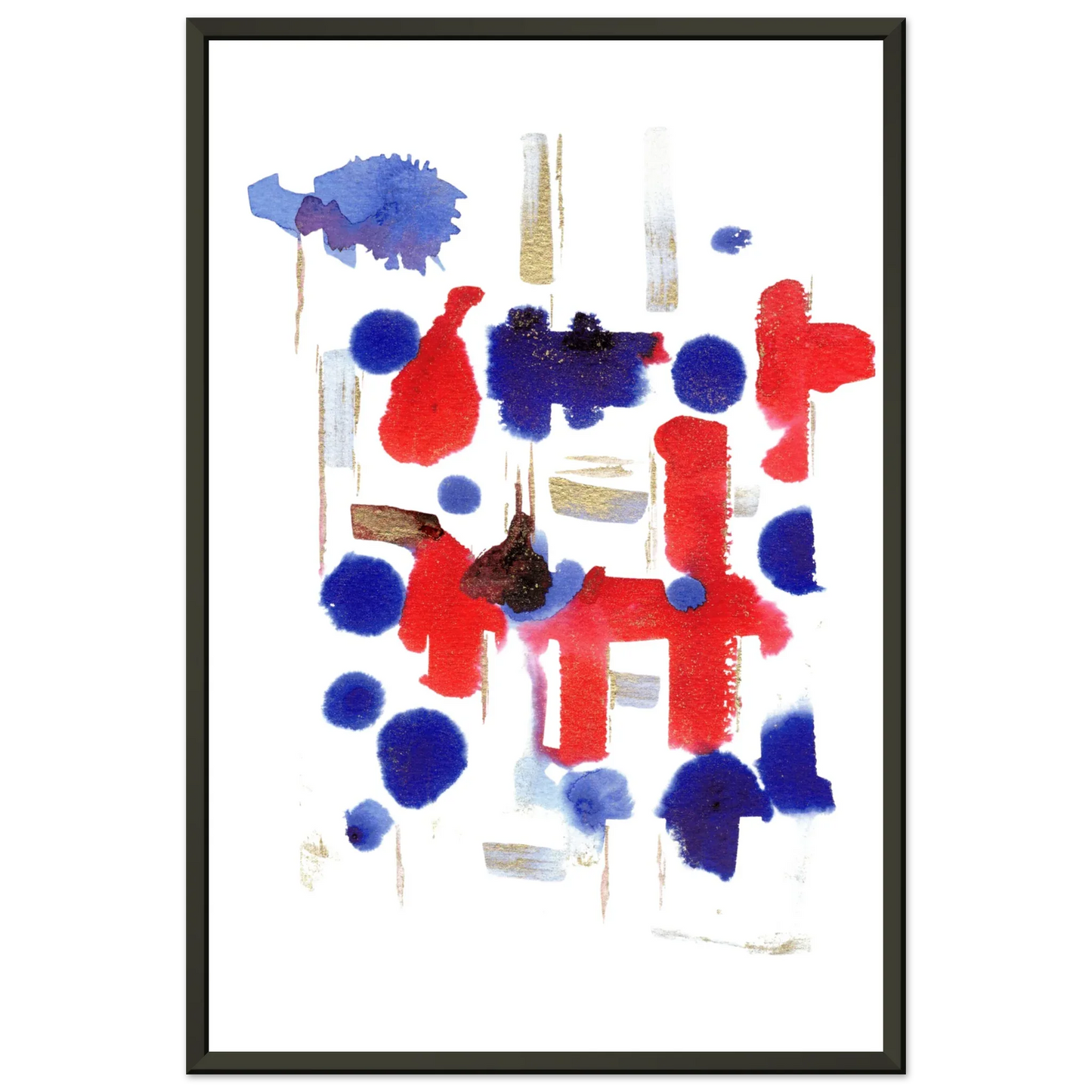 Classic Semi-Glossy Paper Metal Framed Poster Structure Carmine - Laure Leprince - Artiste Peintre