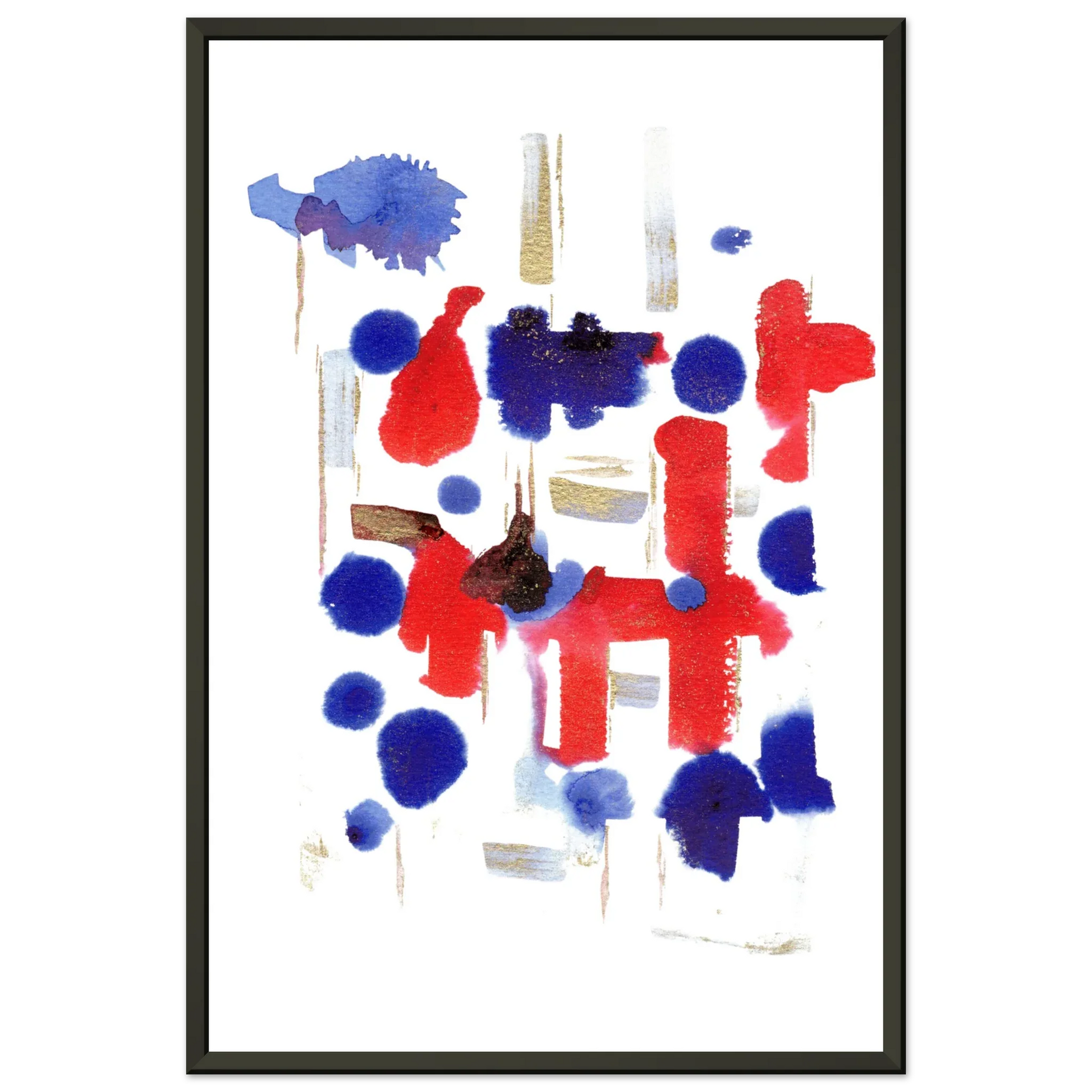 Classic Semi-Glossy Paper Metal Framed Poster Structure Carmine - Laure Leprince - Artiste Peintre