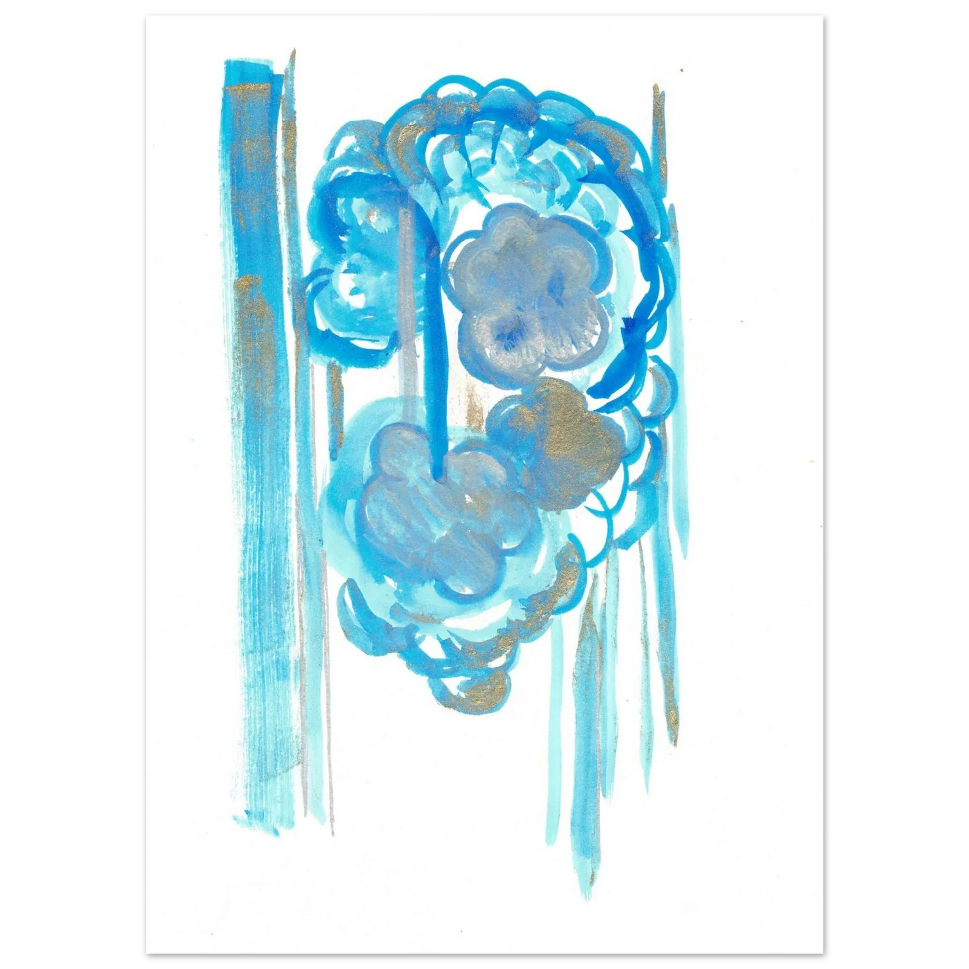 Premium Matte Paper Poster Aquarelle Originale RDJ3-18 - Laure Leprince - Artiste Peintre