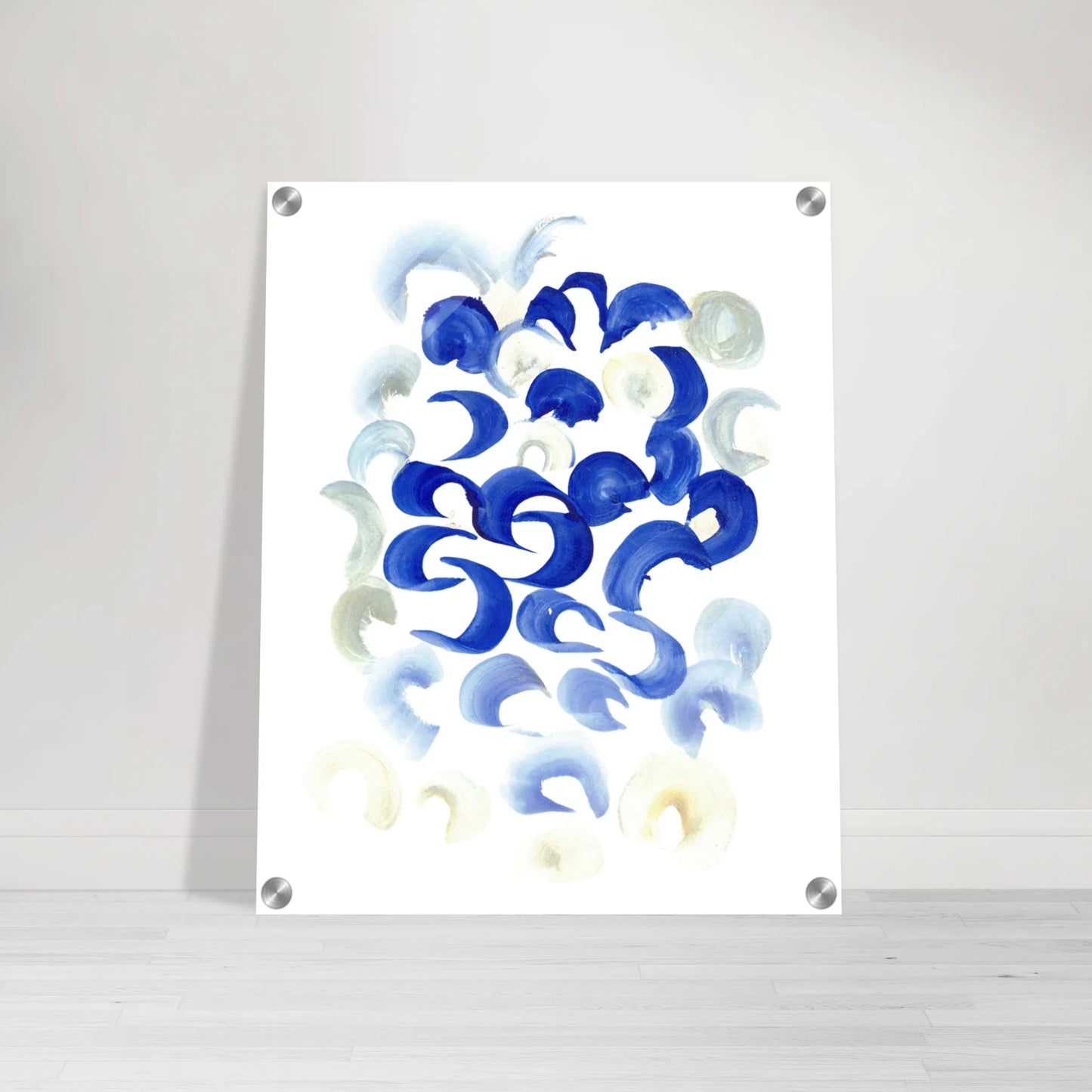 Impression sur acrylique brillante Blue Swirls | Art contemporain par Laure Leprince - Laure Leprince - Artiste Peintre