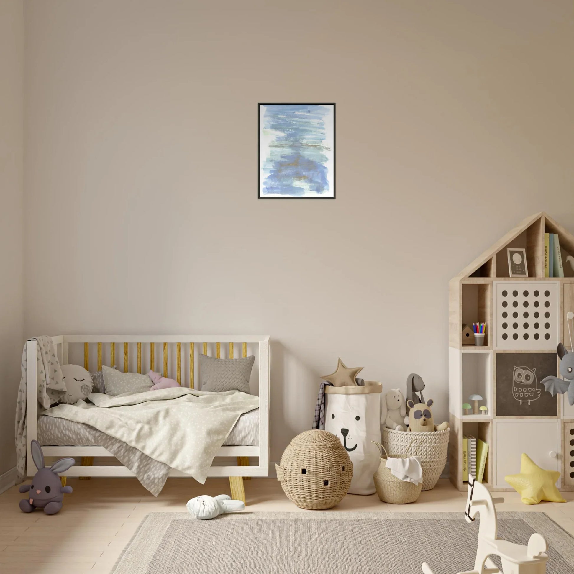 Classic Semi-Glossy Paper Metal Framed Poster Silent Water - Laure Leprince - Artiste Peintre