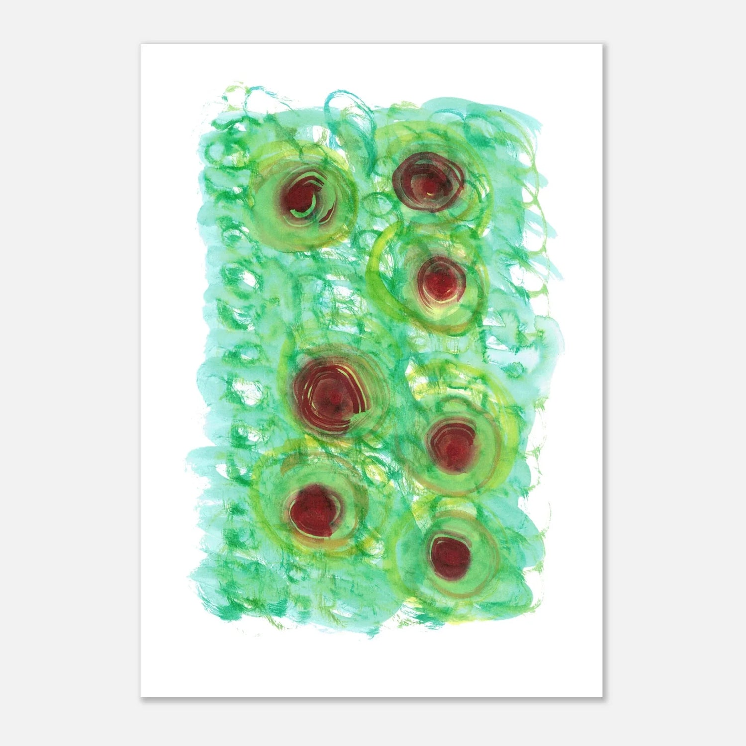 Affiche premium sur papier mat Green Echo – Art mural de qualité supérieure - Laure Leprince - Artiste Peintre