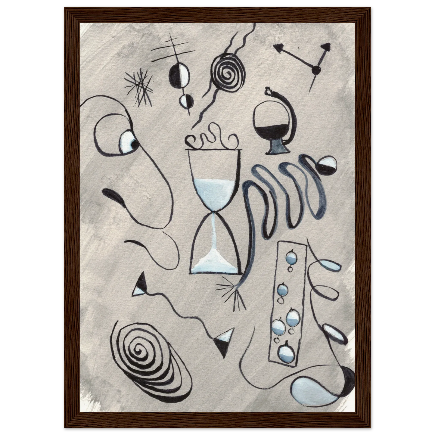 Affiche encadrée bois | Papier mat qualité musée | Aquarelle originale Laure Leprince - Laure Leprince - Artiste Peintre