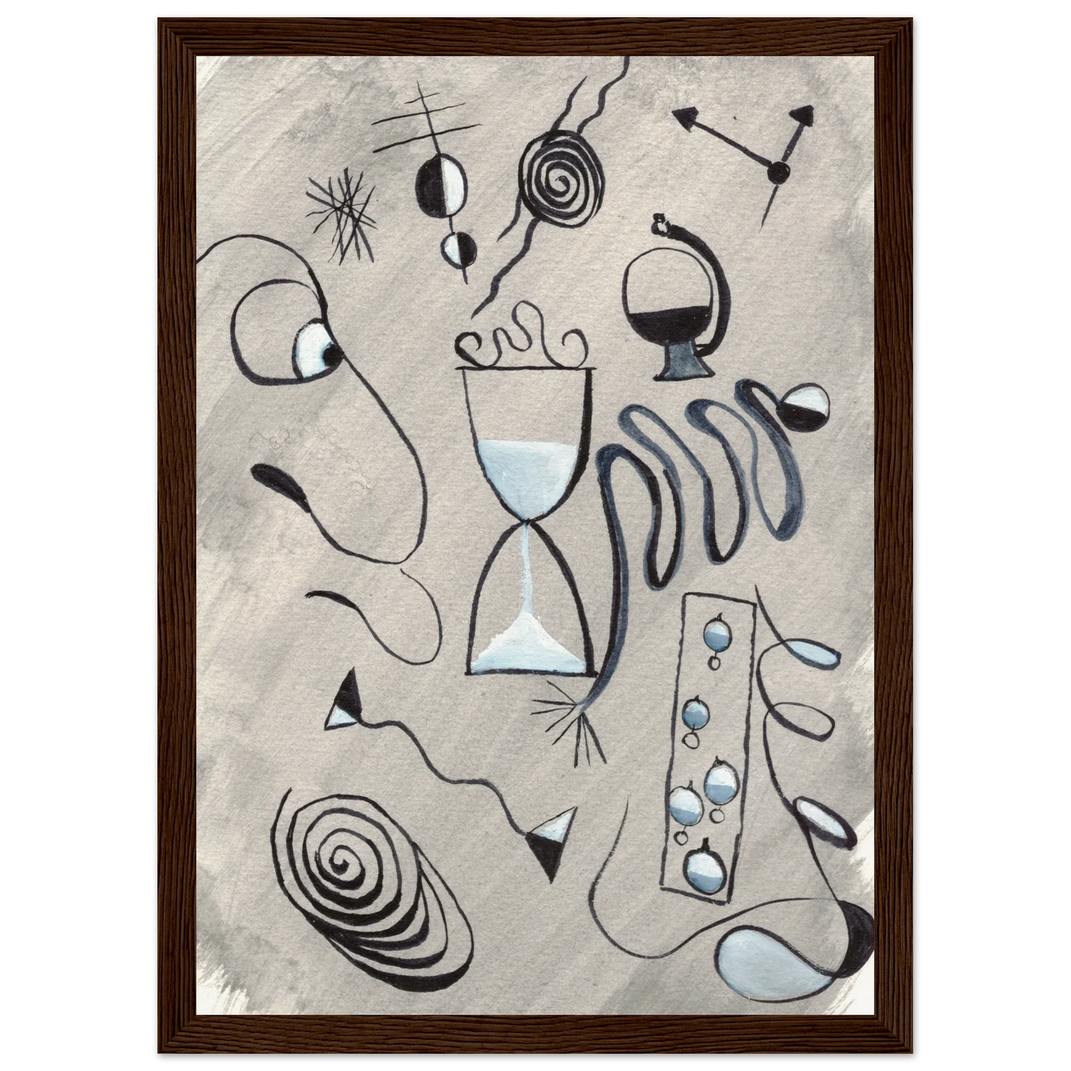 Affiche encadrée bois | Papier mat qualité musée | Aquarelle originale Laure Leprince - Laure Leprince - Artiste Peintre