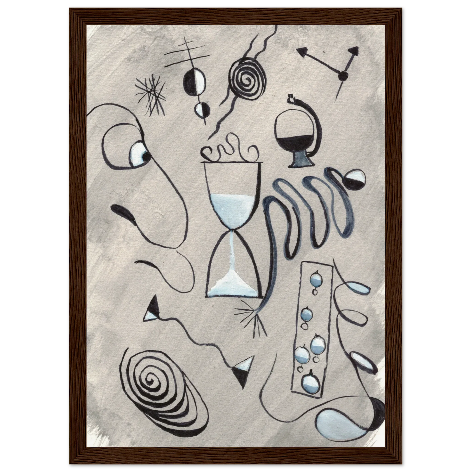 Affiche encadrée bois | Papier mat qualité musée | Aquarelle originale Laure Leprince - Laure Leprince - Artiste Peintre