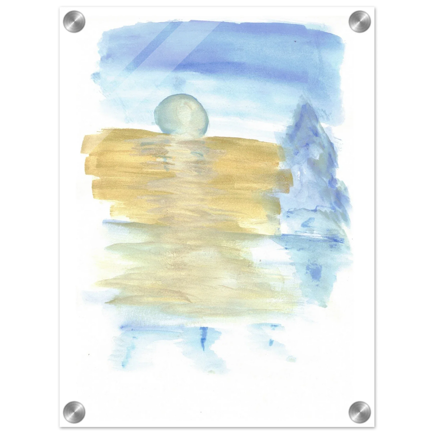 Impression sur acrylique brillante Blue Horizon | Art contemporain par Laure Leprince - Laure Leprince - Artiste Peintre