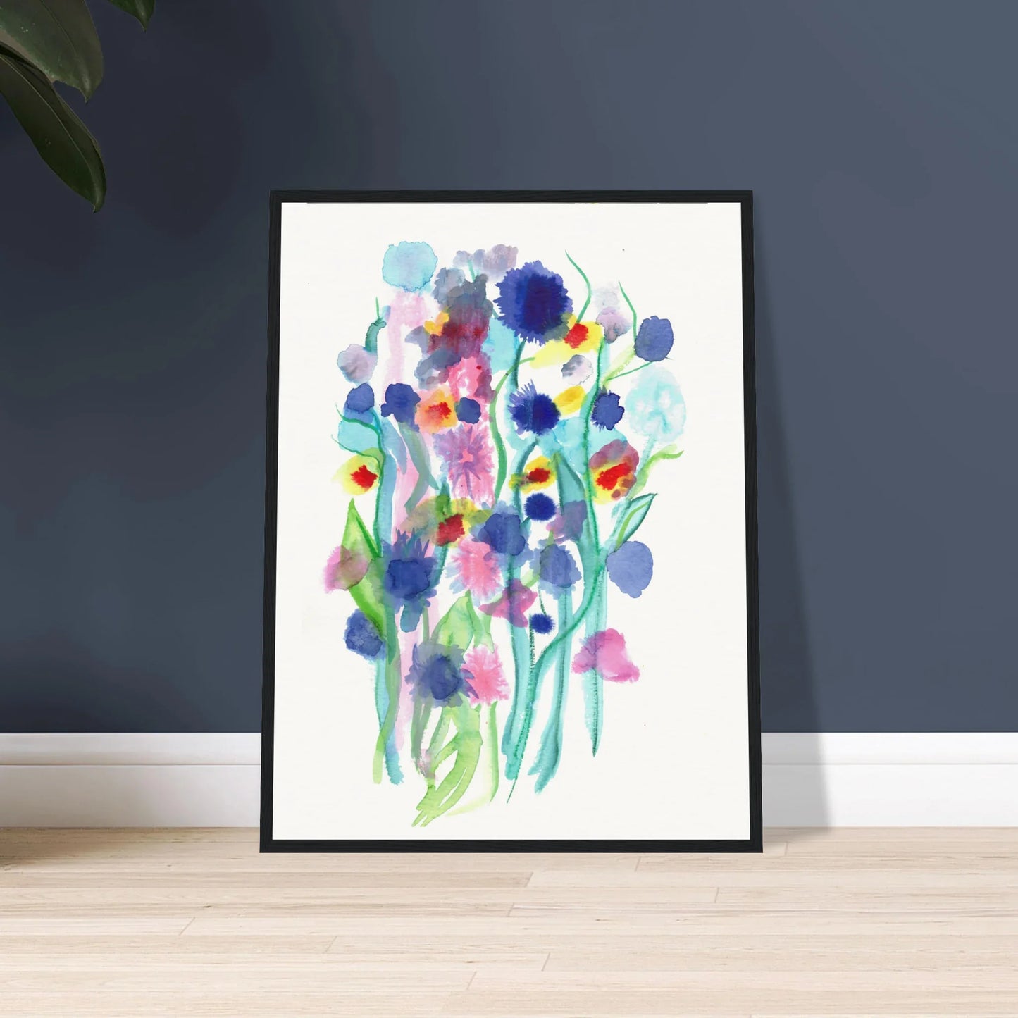 Affiche Encadrée Museum-Quality Matte Paper Wooden Framed Jardin Chromatique - Laure Leprince - Artiste Peintre