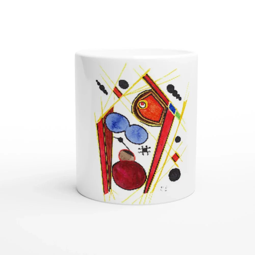 White 11oz Ceramic Mug - Laure Leprince - Artiste Peintre