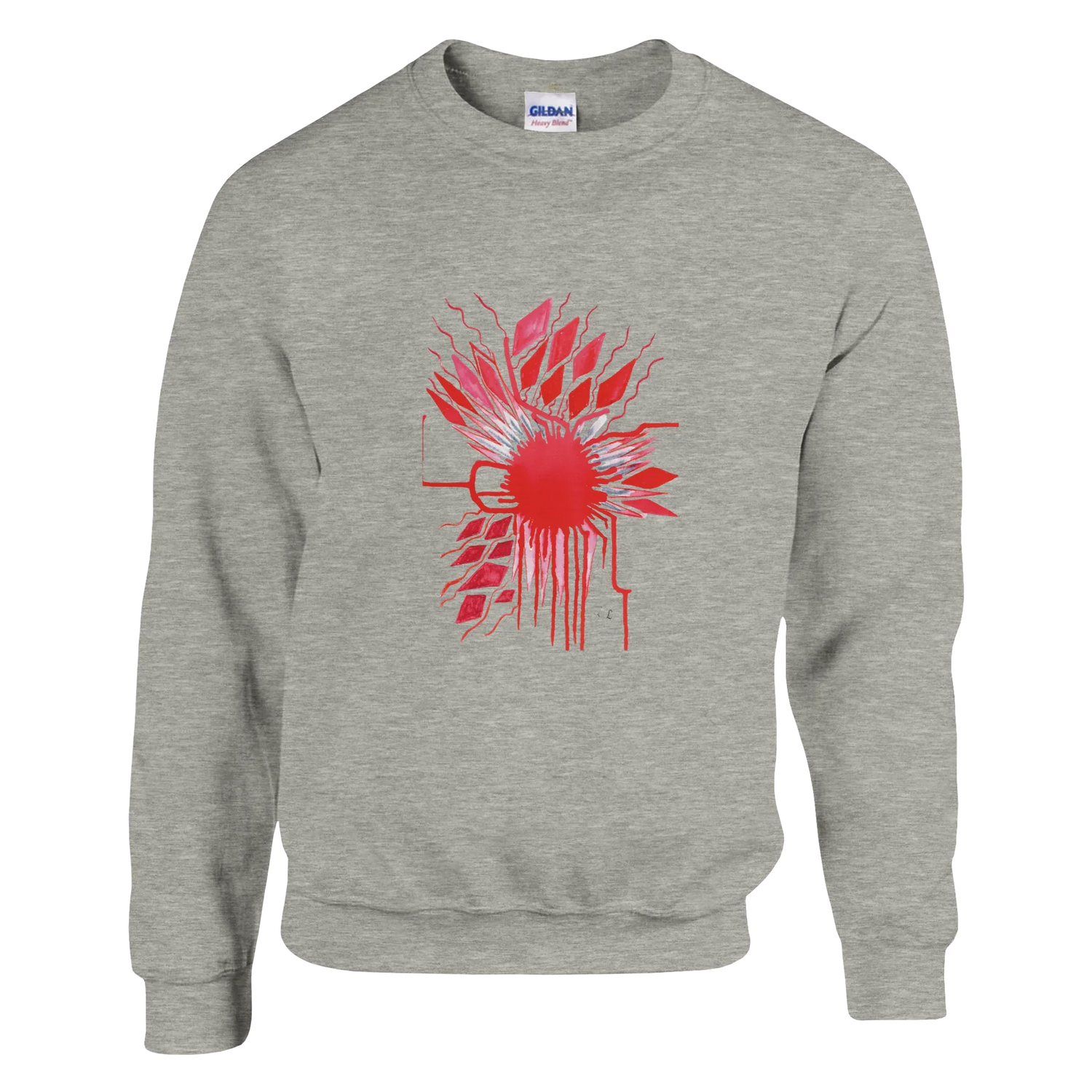 Sweatshirt Unisexe Classique Red– Impression Artistique Multicolore - Laure Leprince - Artiste Peintre