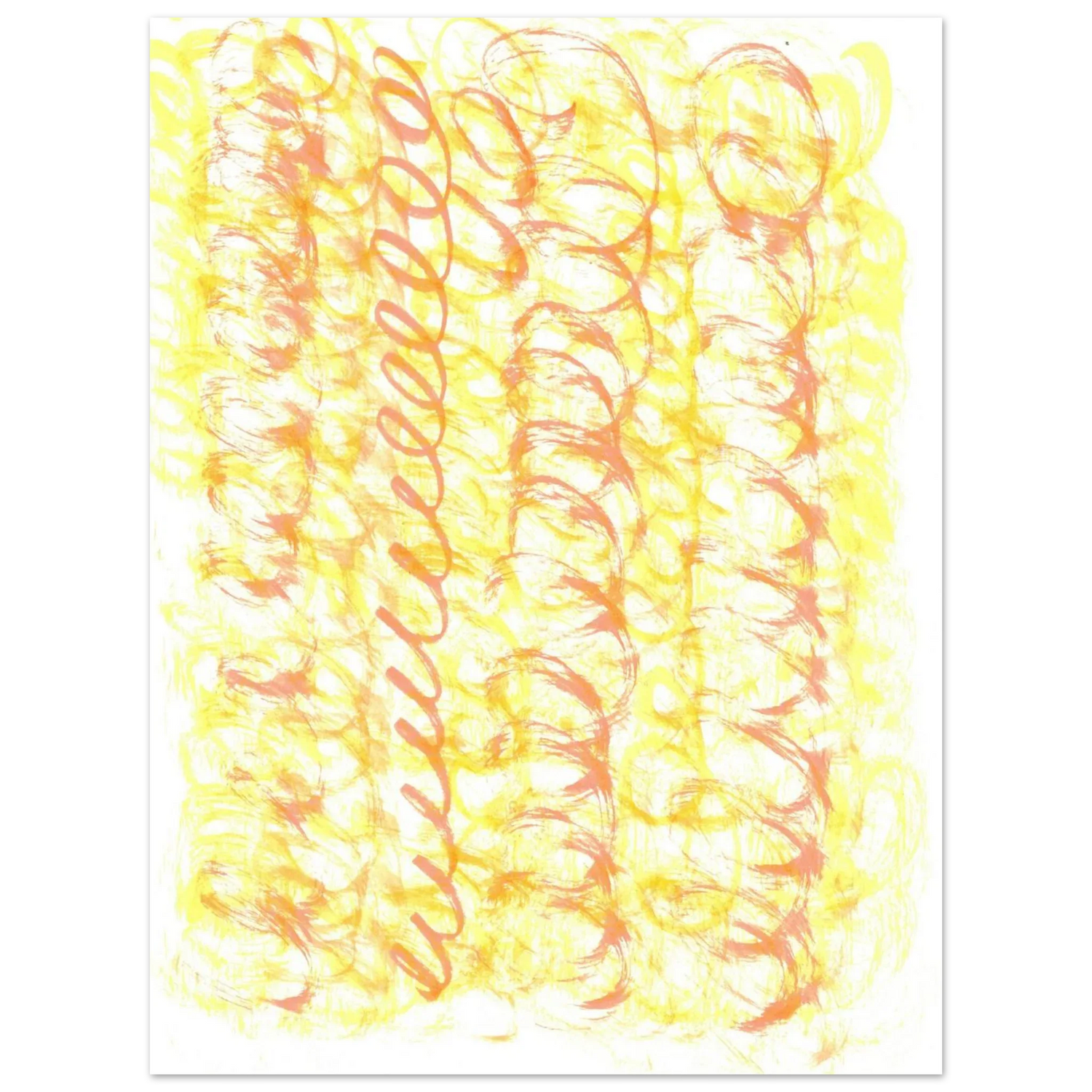 Sun-Kissed Abstract Swirls: Premium Matte Paper Poster - Vibrant Aquarelle Art for Any Space - Laure Leprince - Artiste Peintre