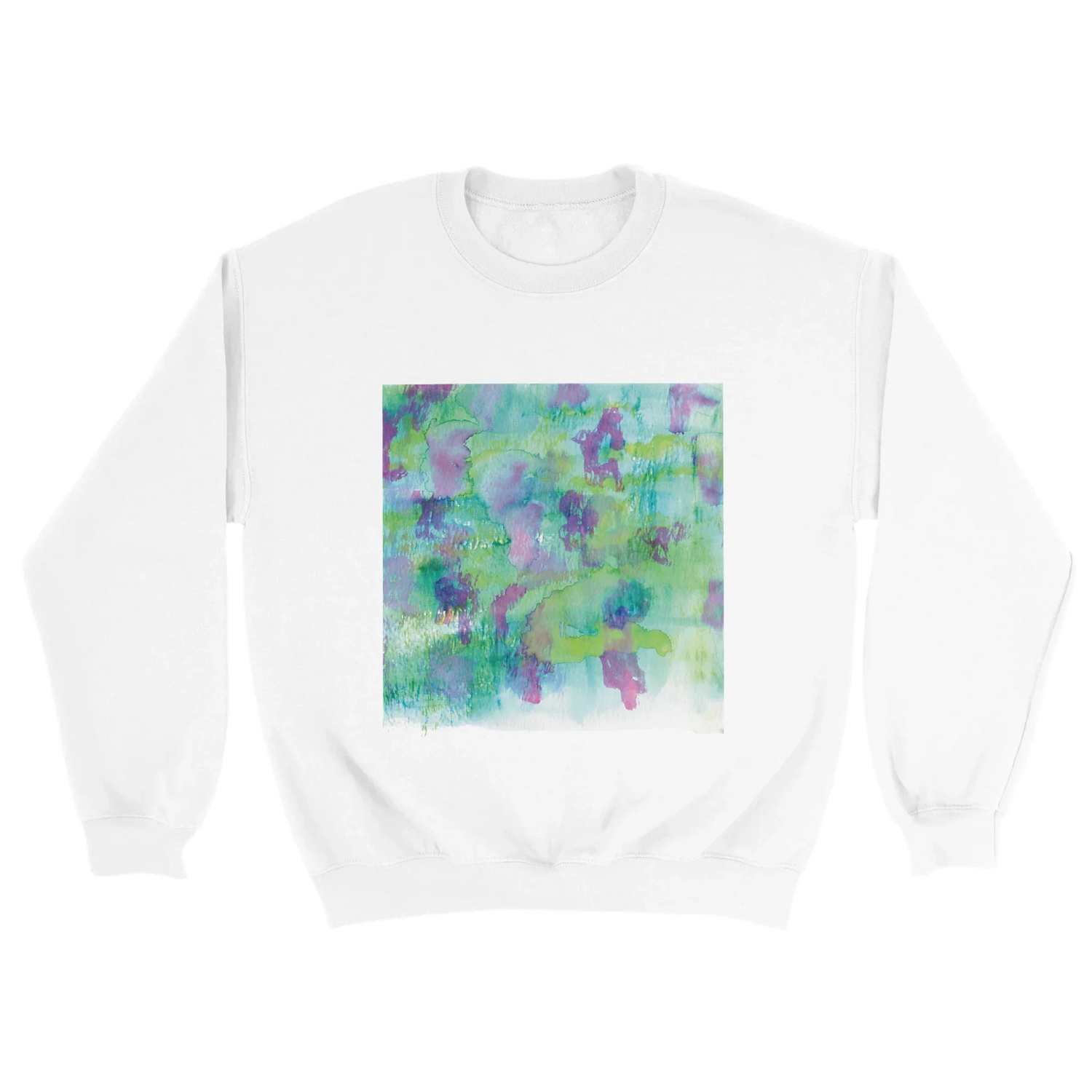 Sweatshirt Unisexe Classique Eclosions Sauvages – Impression Artistique Multicolore | Premium Cotton Blend - Laure Leprince - Artiste Peintre