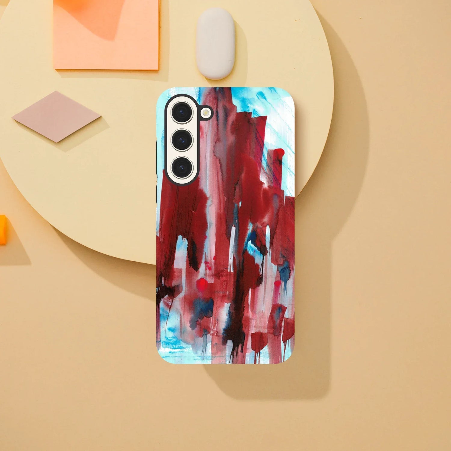 Premium Samsung Tough Case – Design Artistique Crimson Tower - Laure Leprince - Artiste Peintre