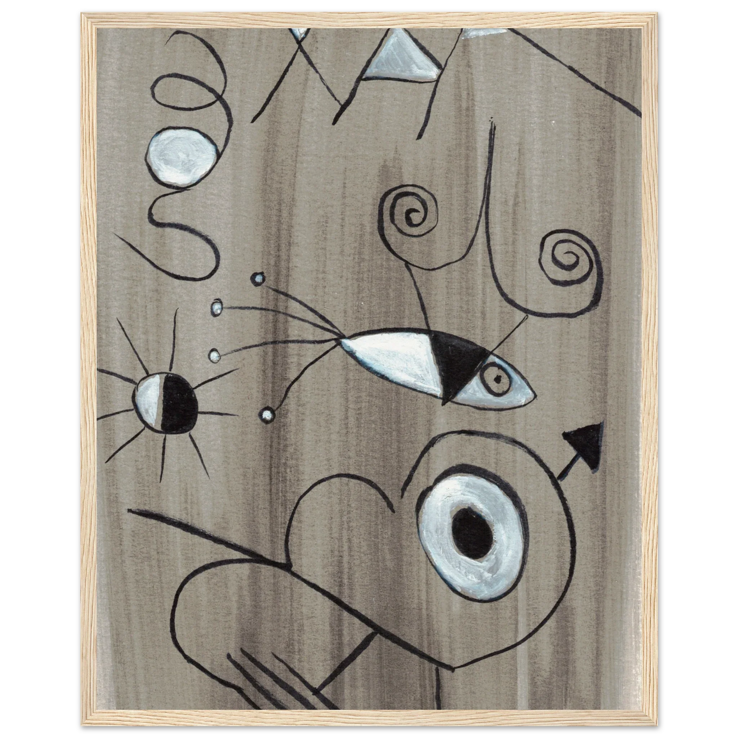 Affiche encadrée bois | Papier mat qualité musée | Aquarelle originale Laure Leprince - Laure Leprince - Artiste Peintre