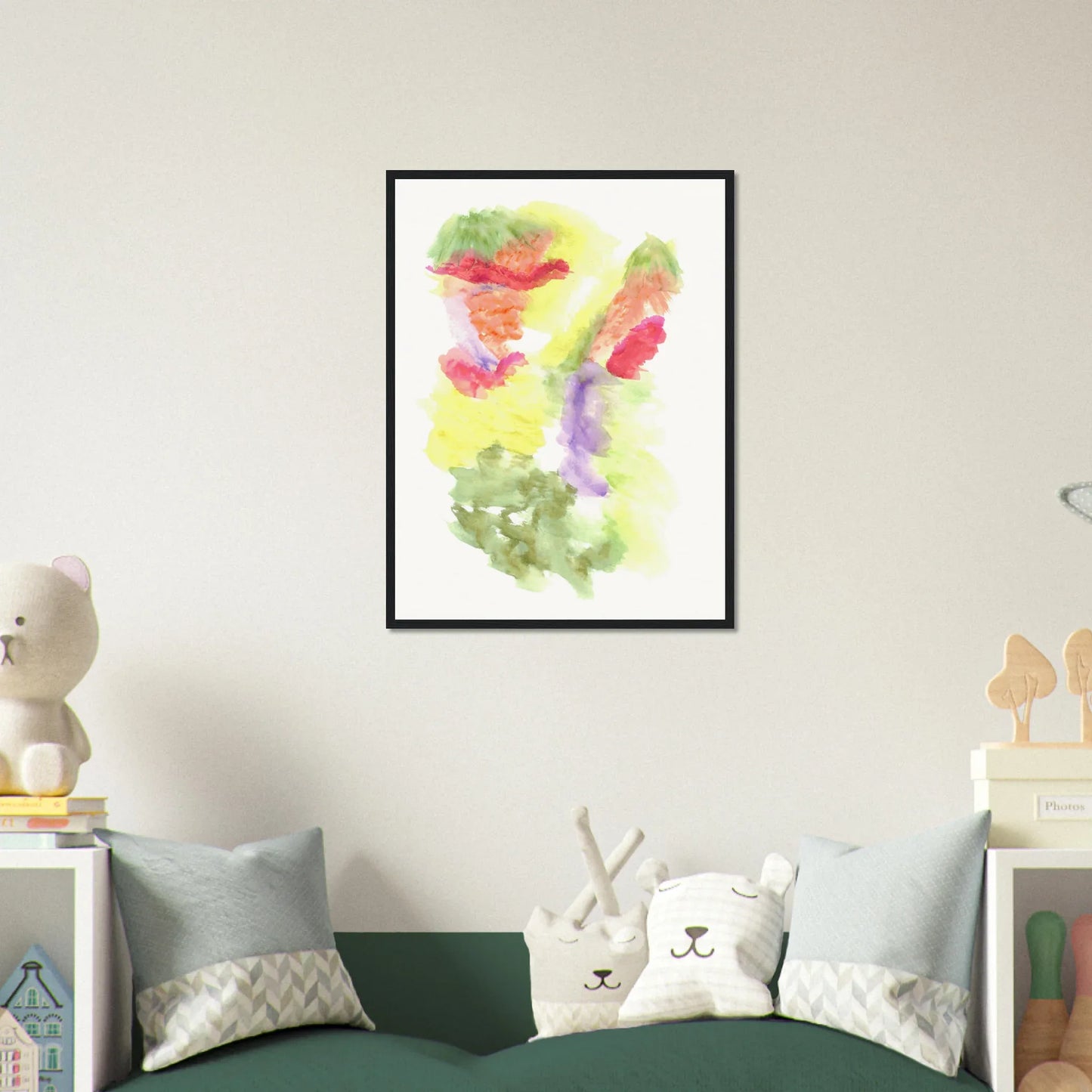 Affiche Encadrée Museum-Quality Matte Paper Wooden Framed Eclosion Chromatique - Laure Leprince - Artiste Peintre