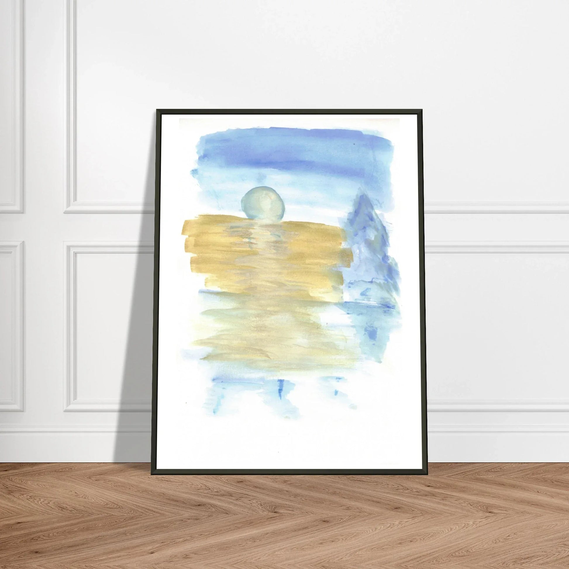 Classic Semi-Glossy Paper Metal Framed Post Blue Horizon - Laure Leprince - Artiste Peintre