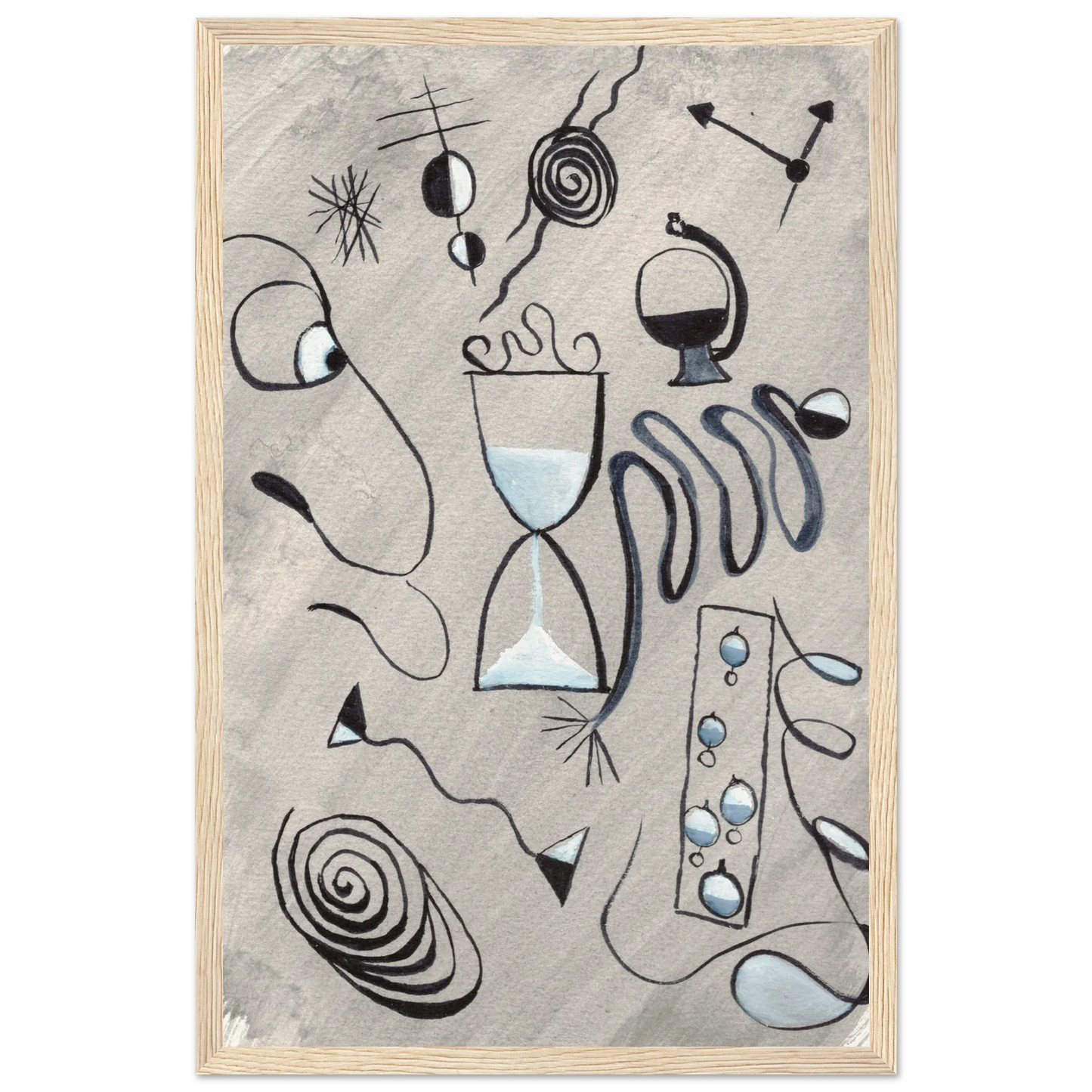 Affiche encadrée bois | Papier mat qualité musée | Aquarelle originale Laure Leprince - Laure Leprince - Artiste Peintre