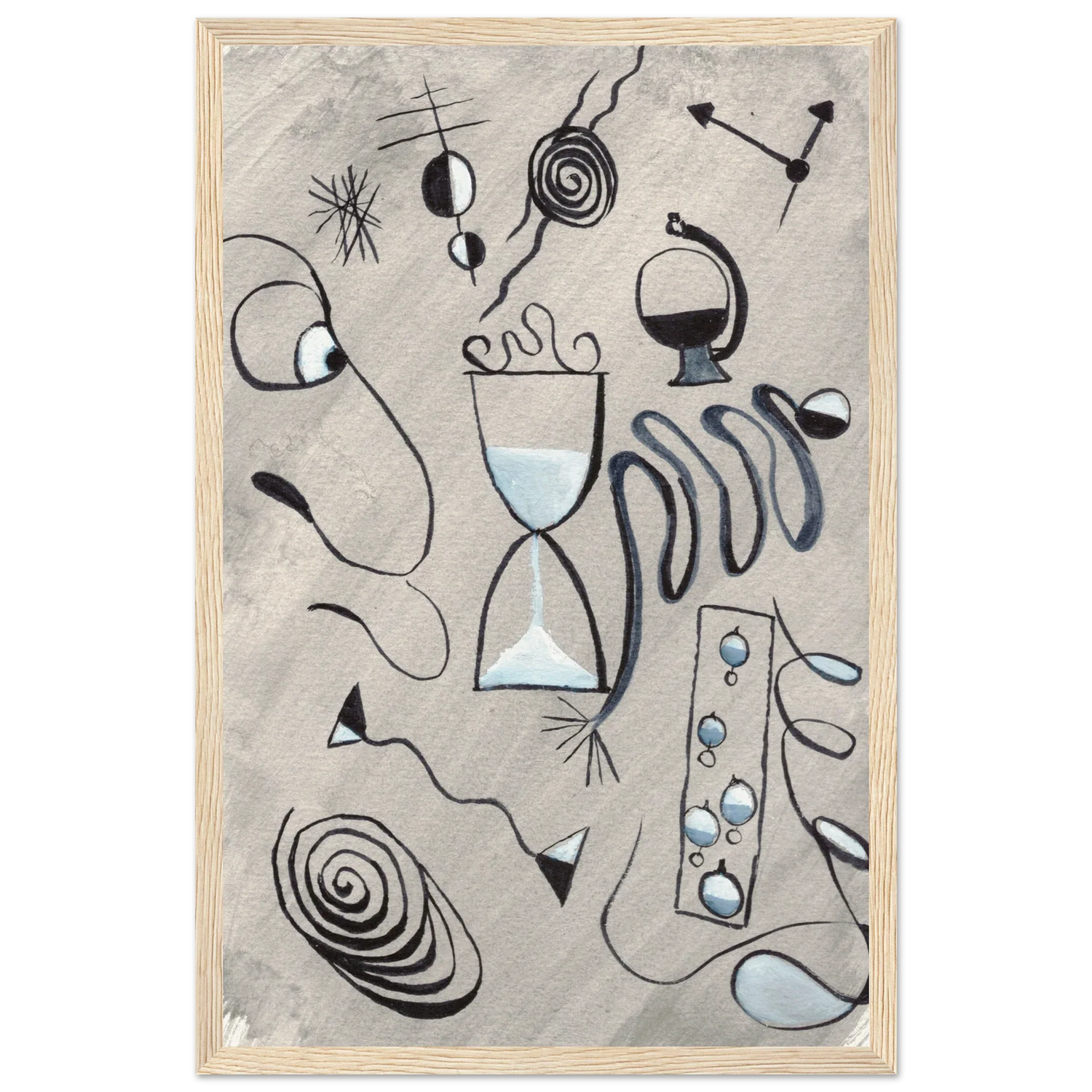 Affiche encadrée bois | Papier mat qualité musée | Aquarelle originale Laure Leprince - Laure Leprince - Artiste Peintre