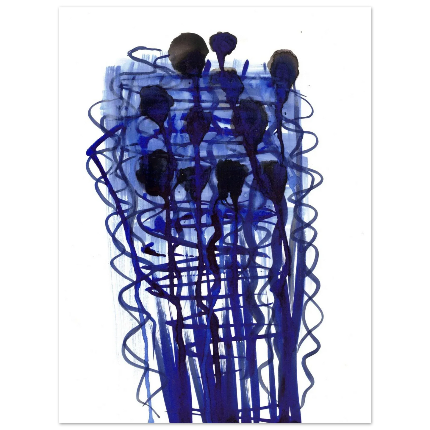 Premium Matte Paper Poster Aquarelle Originale RDJ3-14 - Laure Leprince - Artiste Peintre
