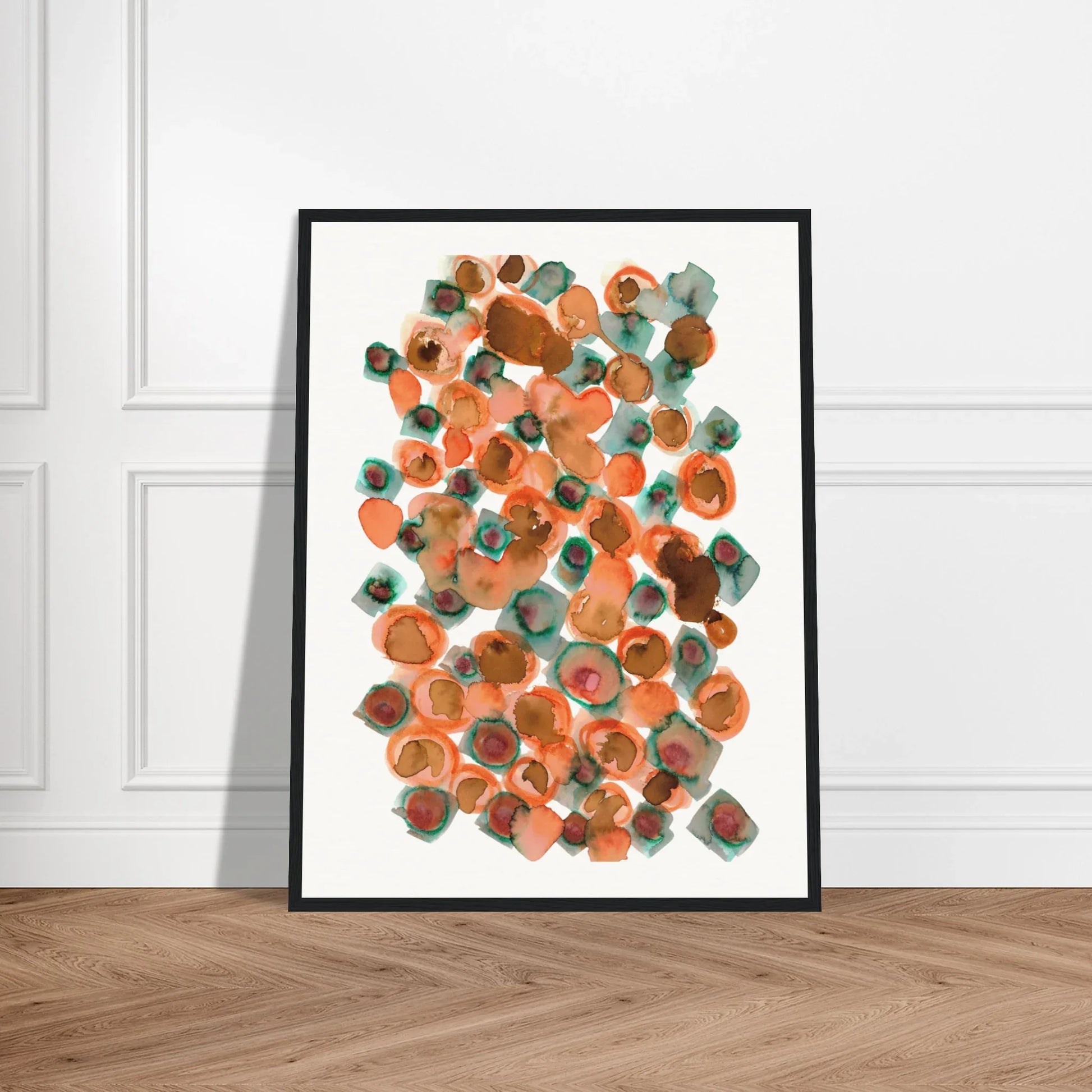 Museum-Quality Matte Paper Wooden Framed Poste Constellation D'ambre - Laure Leprince - Artiste Peintre