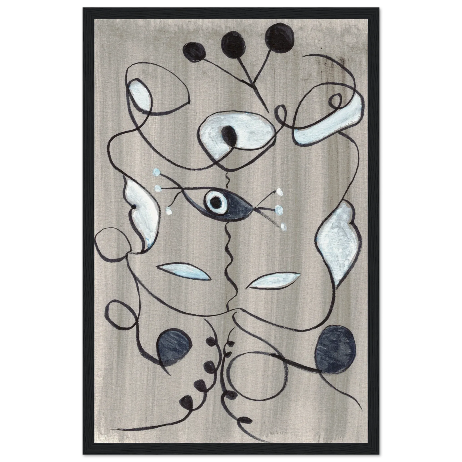 Affiche encadrée bois | Papier mat qualité musée | Aquarelle originale Laure Leprince - Laure Leprince - Artiste Peintre