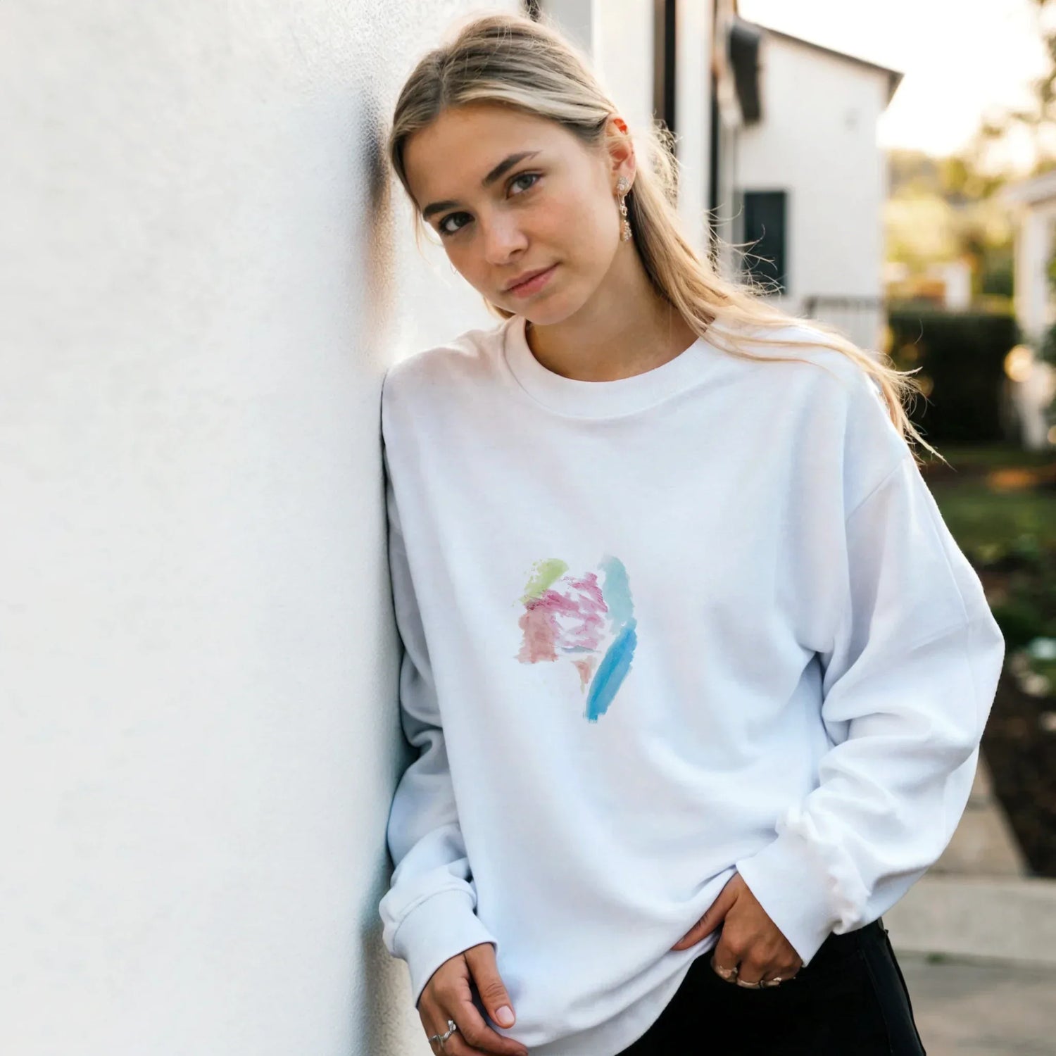 Sweatshirt Unisexe Classique – Impression Artistique Aurore Pastel | Premium Cotton Blend - Laure Leprince - Artiste Peintre