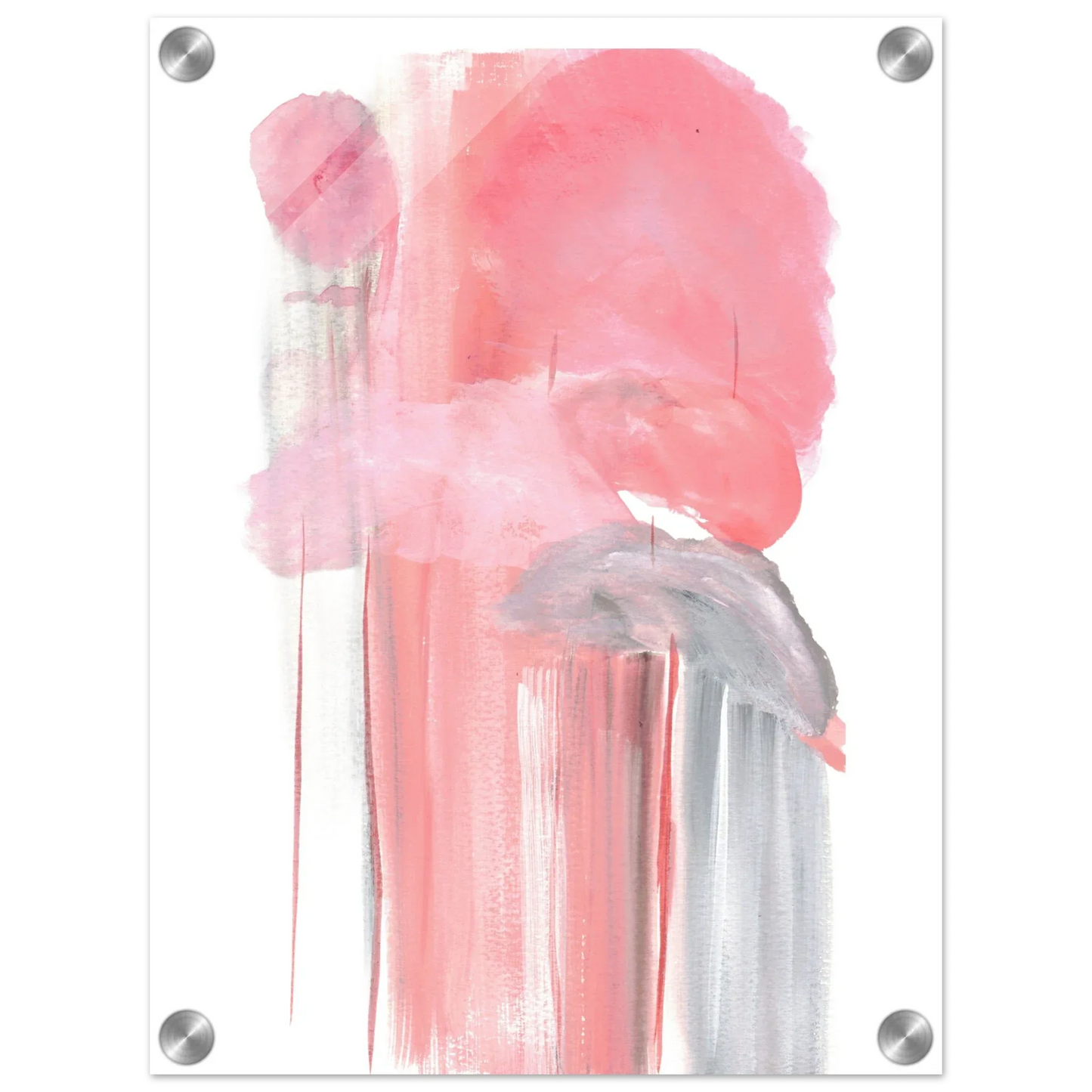 Impression sur acrylique brillante Blush Cascade| Art contemporain par Laure Leprince - Laure Leprince - Artiste Peintre