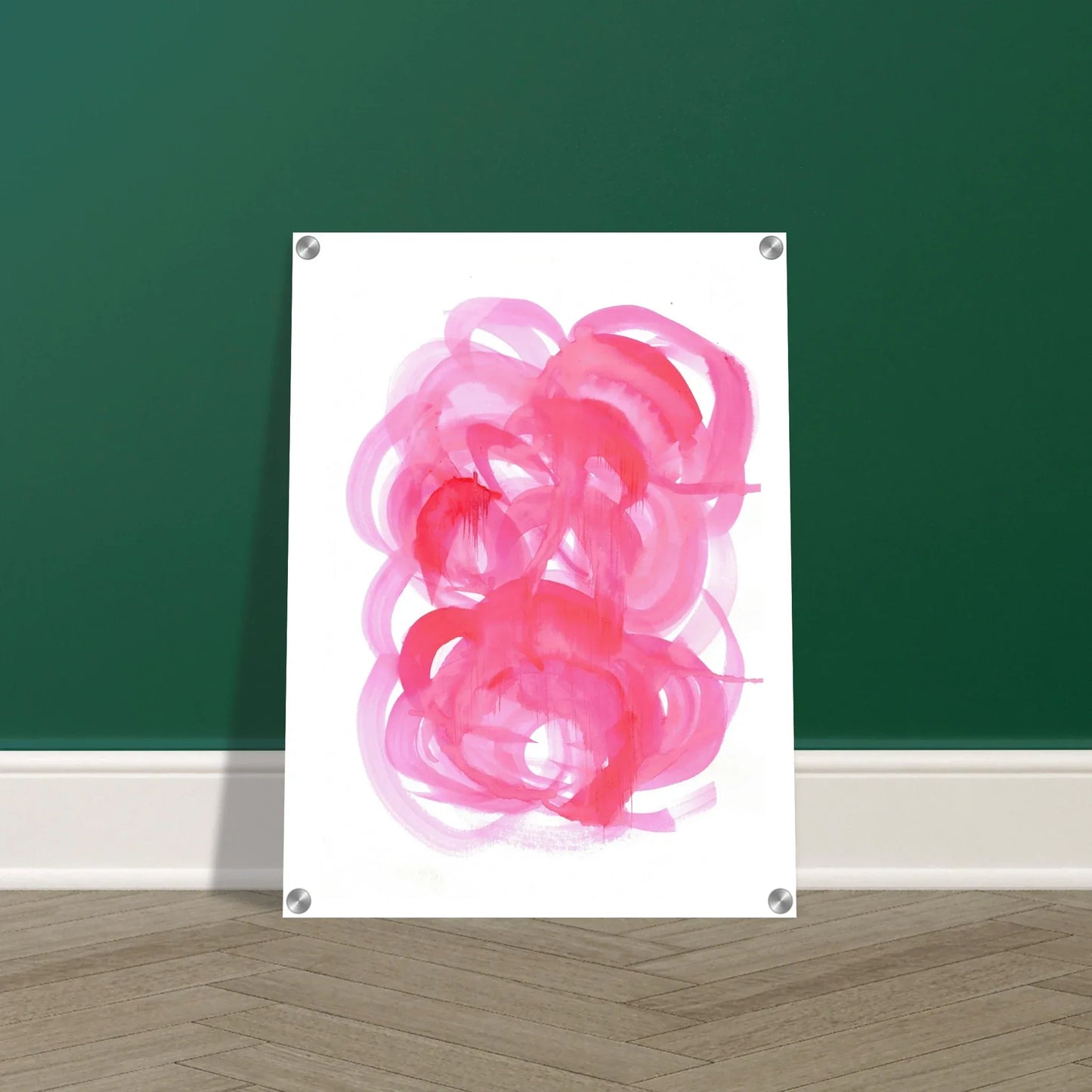 Impresion sur acrylique brillante Ruby Drift | Art contemporain par Laure Leprince - Laure Leprince - Artiste Peintre