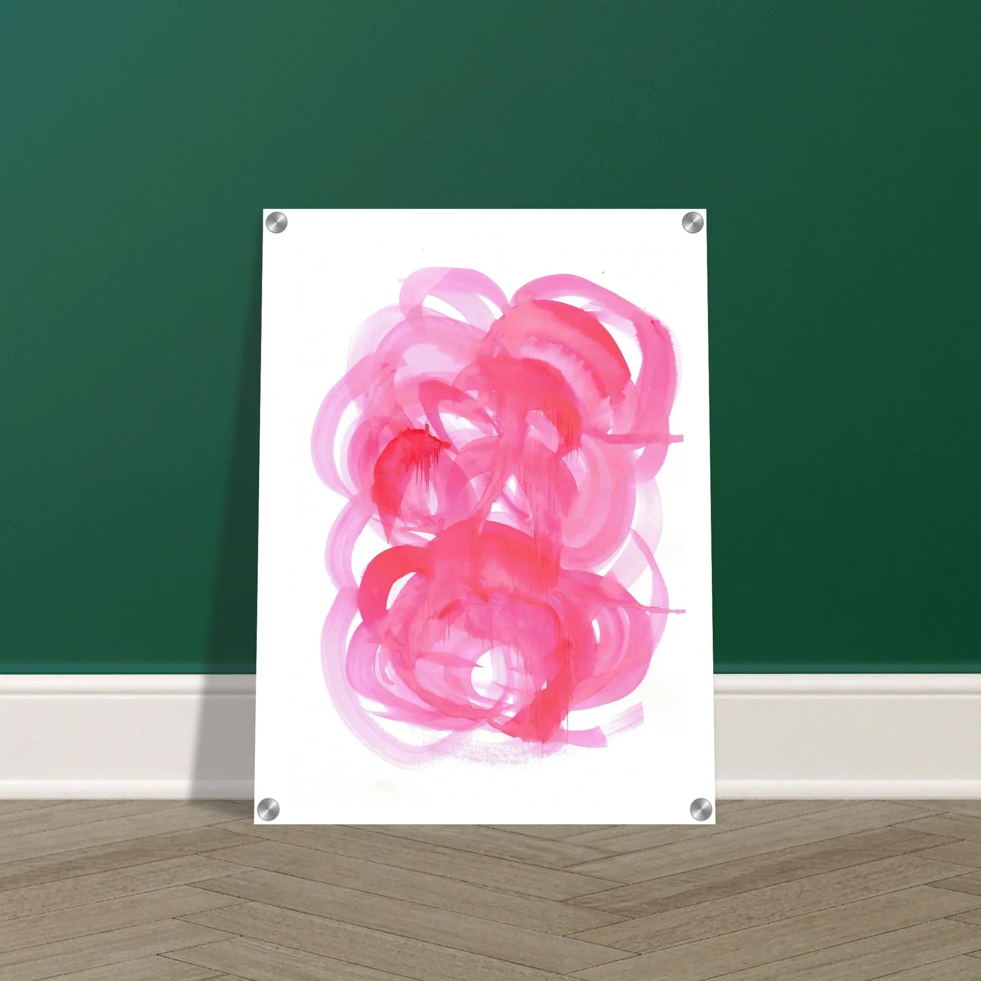 Impresion sur acrylique brillante Ruby Drift | Art contemporain par Laure Leprince - Laure Leprince - Artiste Peintre