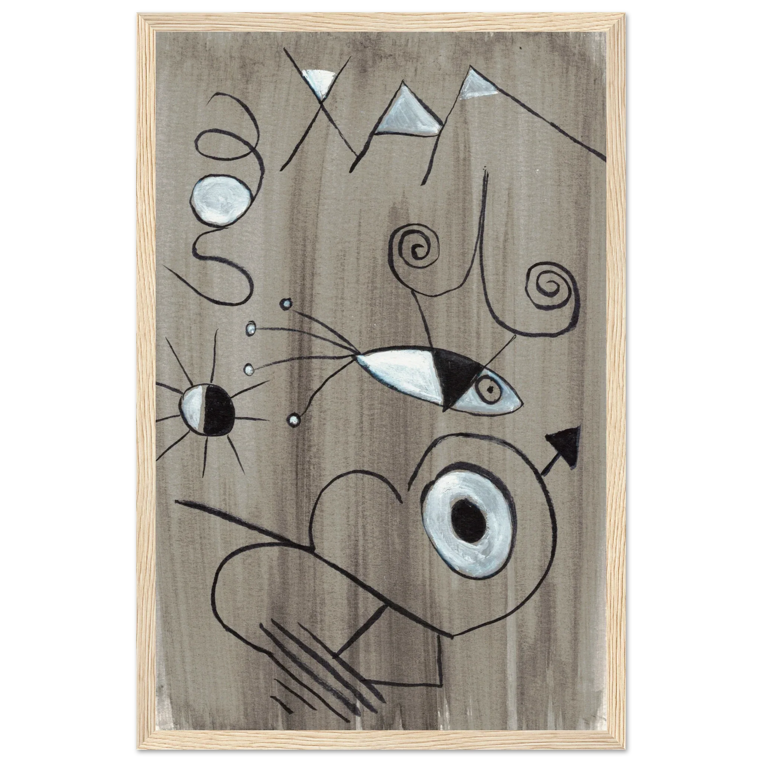 Affiche encadrée bois | Papier mat qualité musée | Aquarelle originale Laure Leprince - Laure Leprince - Artiste Peintre