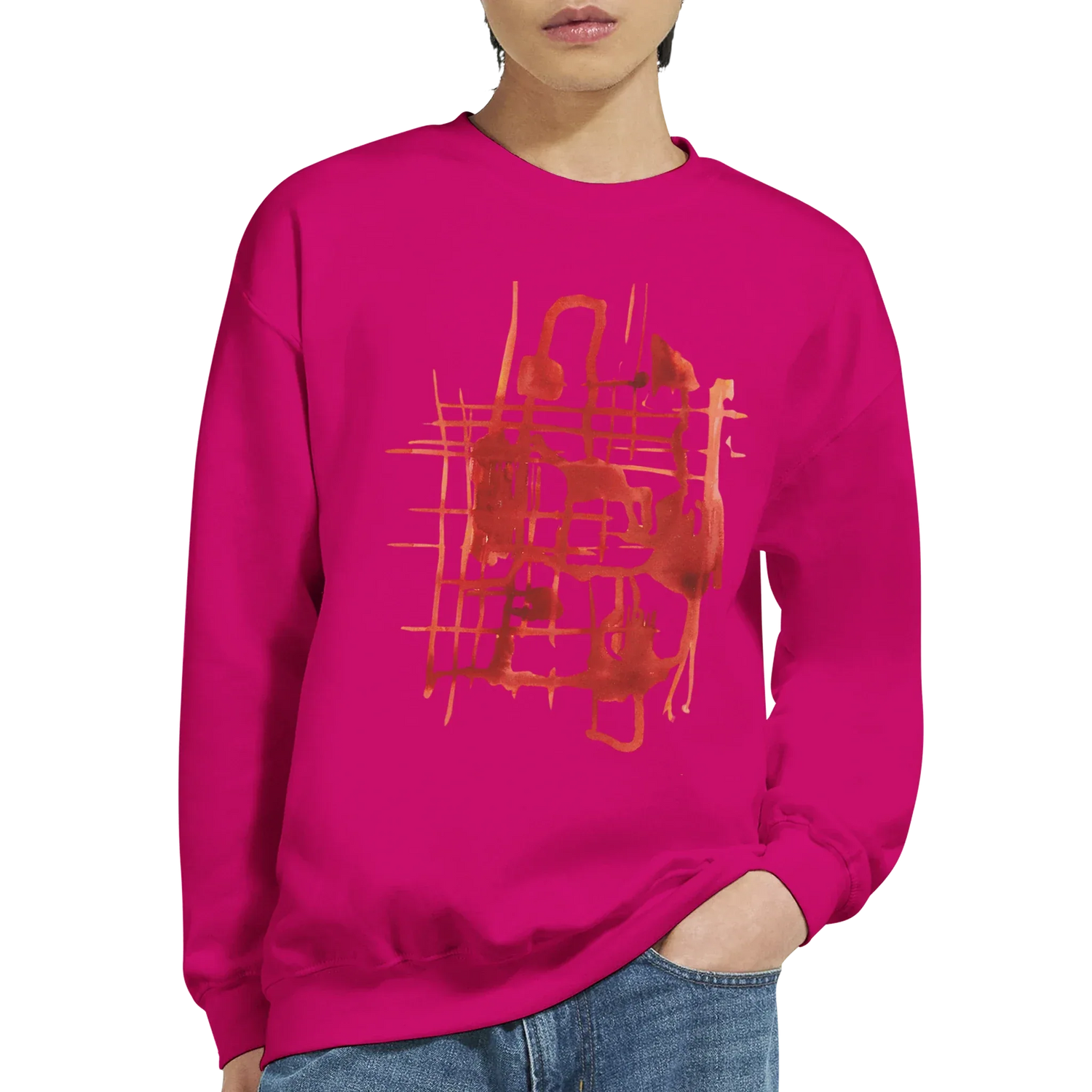 Sweatshirt Unisexe Classique Solar Frame – Impression Artistique Multicolore - Laure Leprince - Artiste Peintre