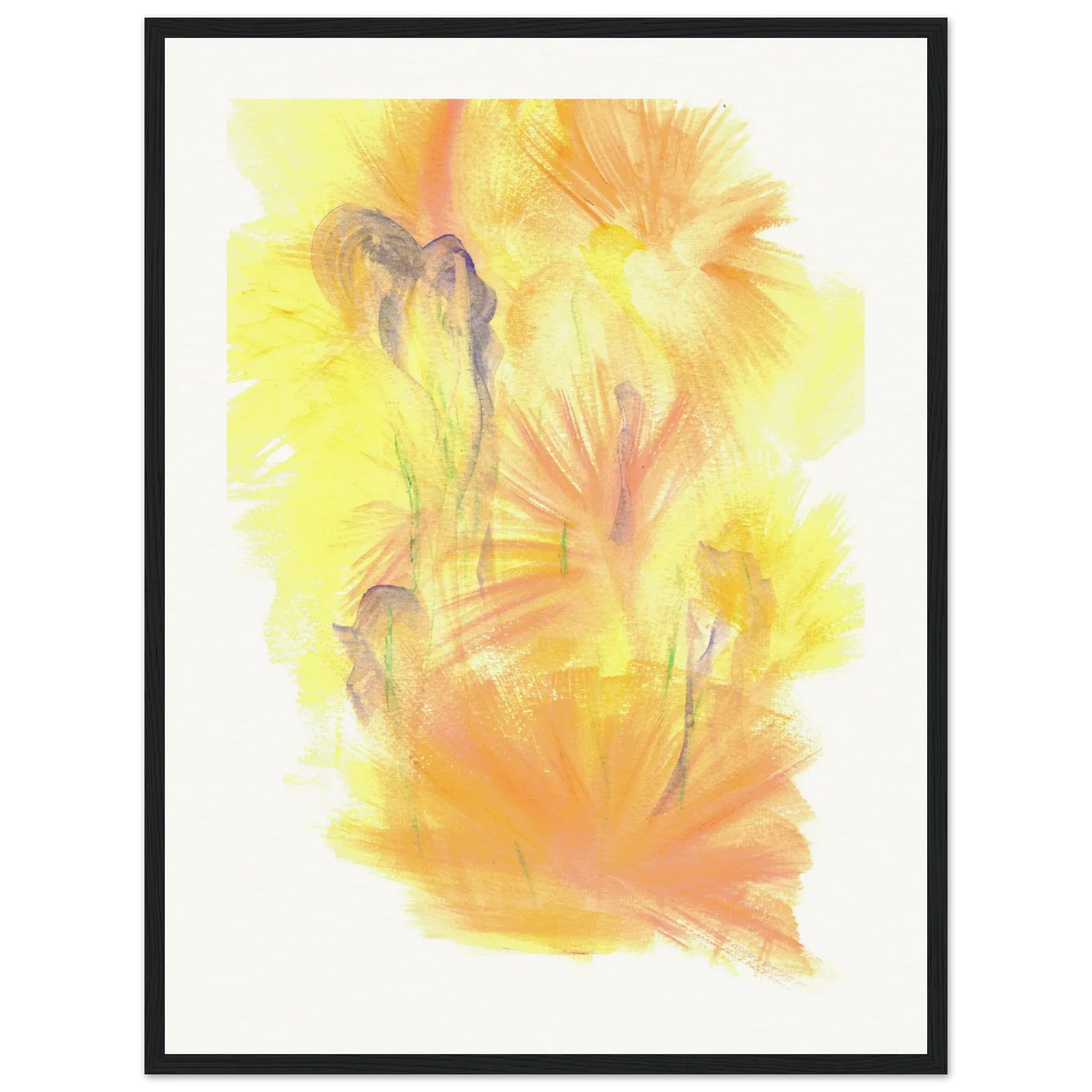 Affiche Encadrée Museum-Quality Matte Paper Wooden Framed Poste Blue Swirls - Laure Leprince - Artiste Peintre